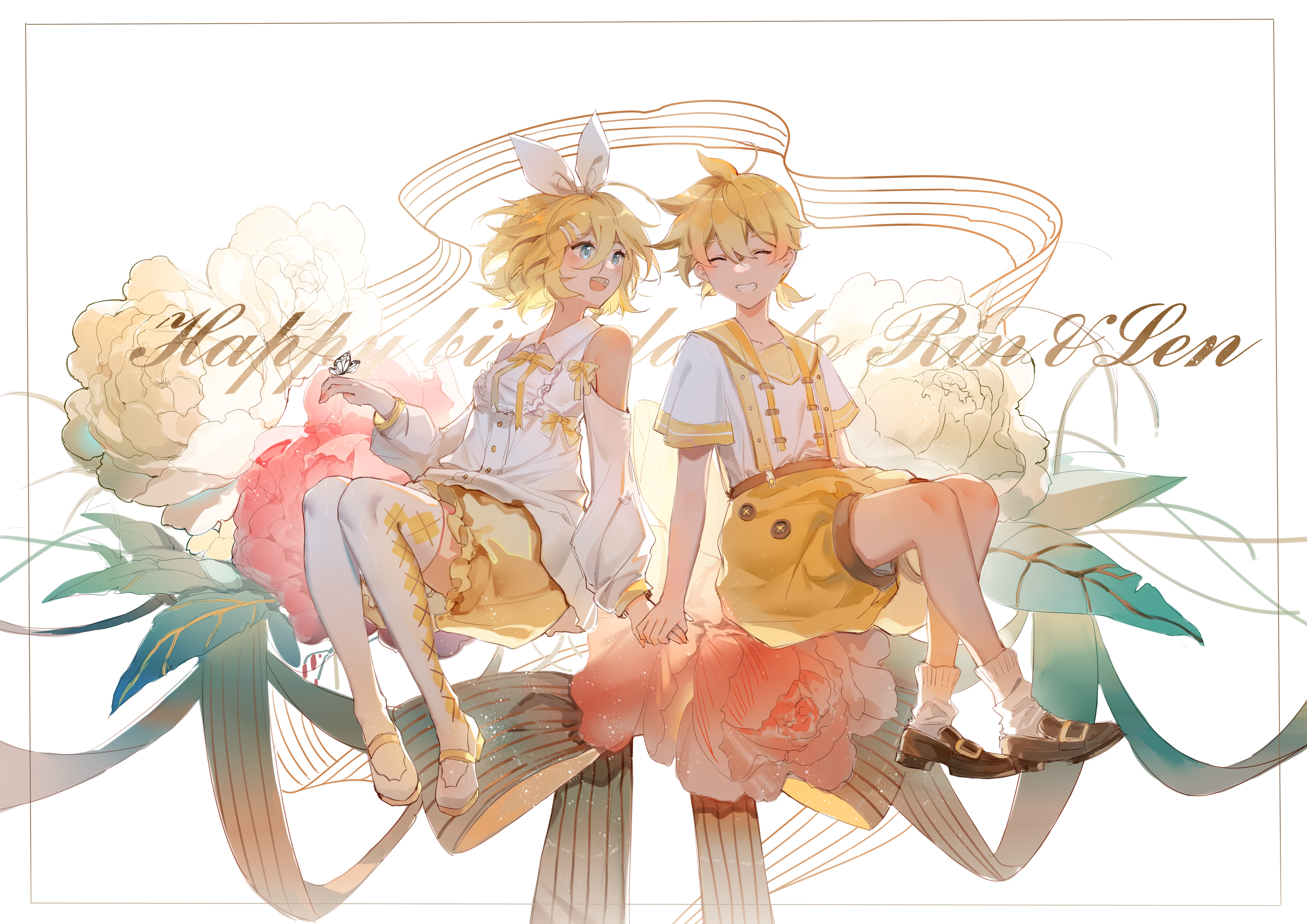 Happy Birthday Rin & Len Kagamine HD Wallpaper