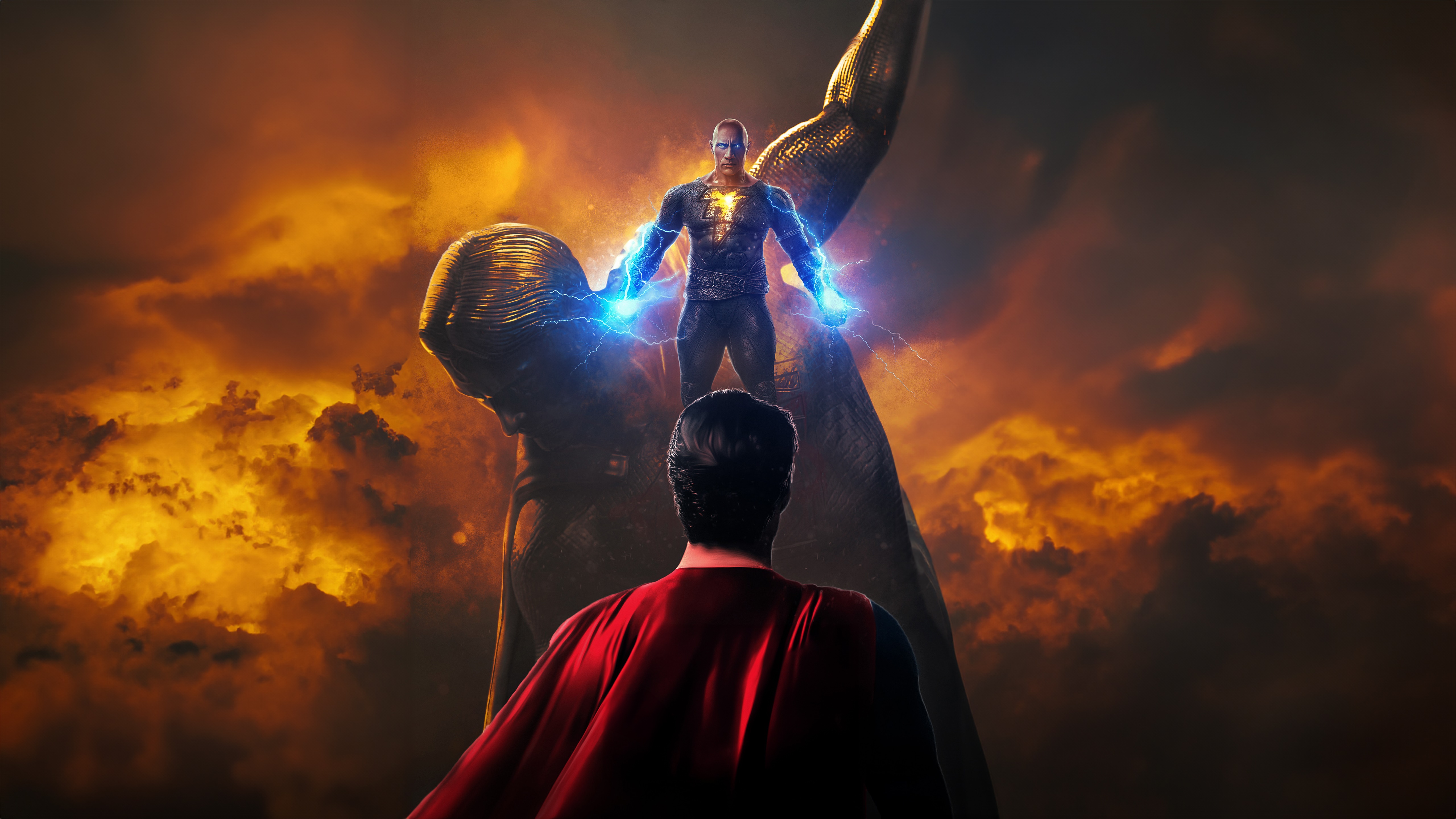 Superman vs Black Adam 4K HD Wallpaper