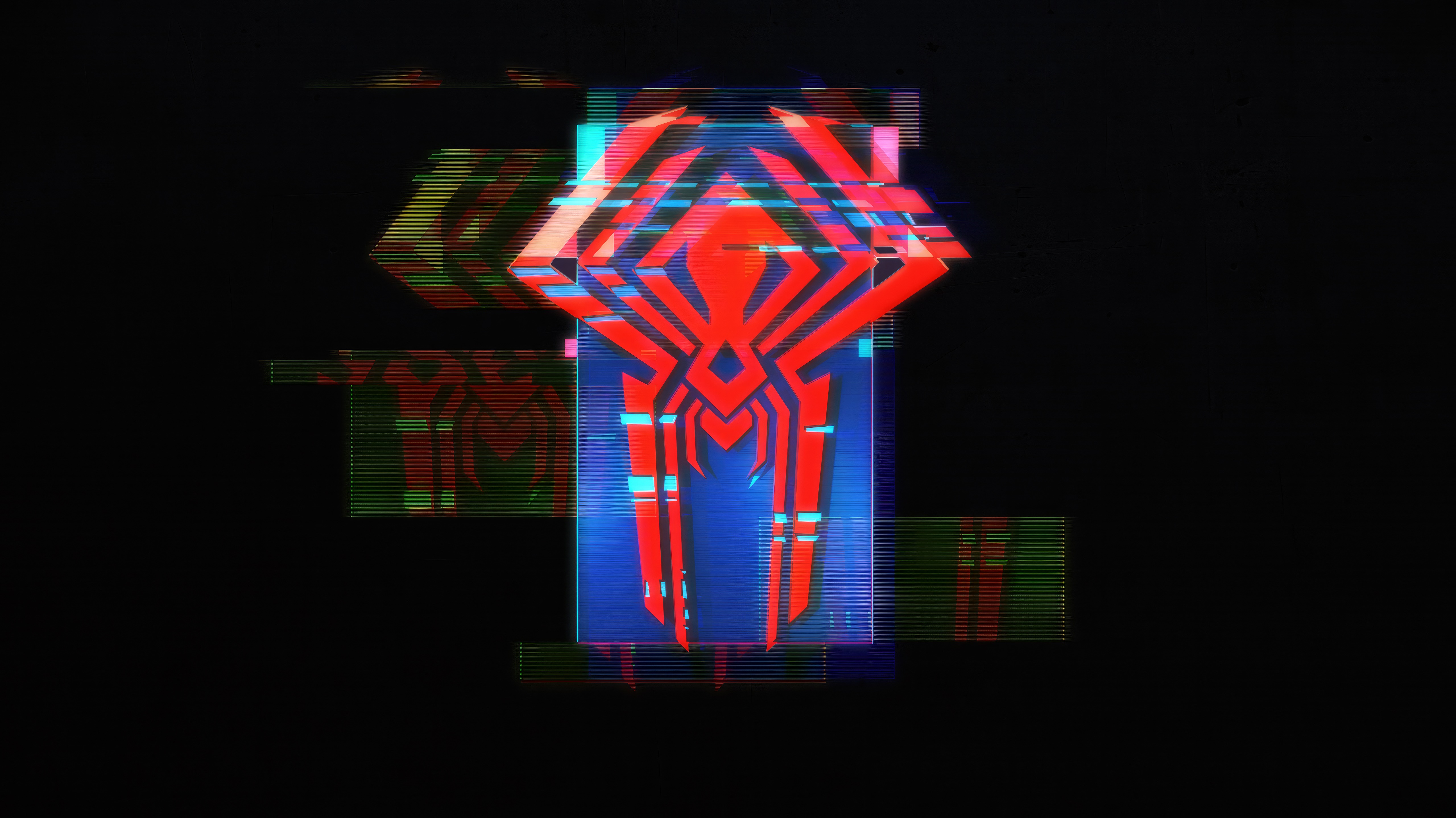 Spider-Man 2099 Logo Glitch Art HD Wallpaper