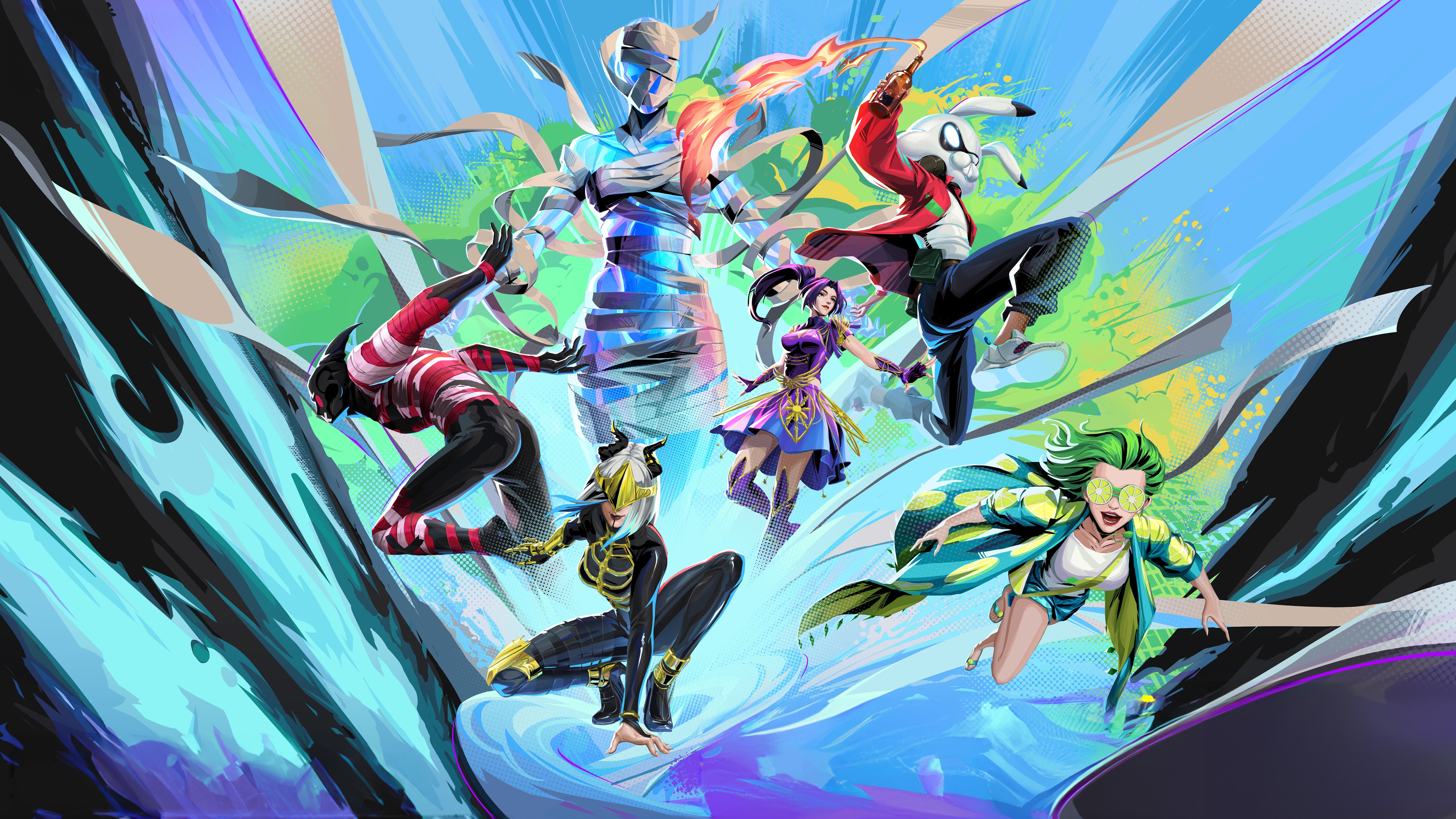 PUBG characters in a dynamic illustration HD Wallpaper