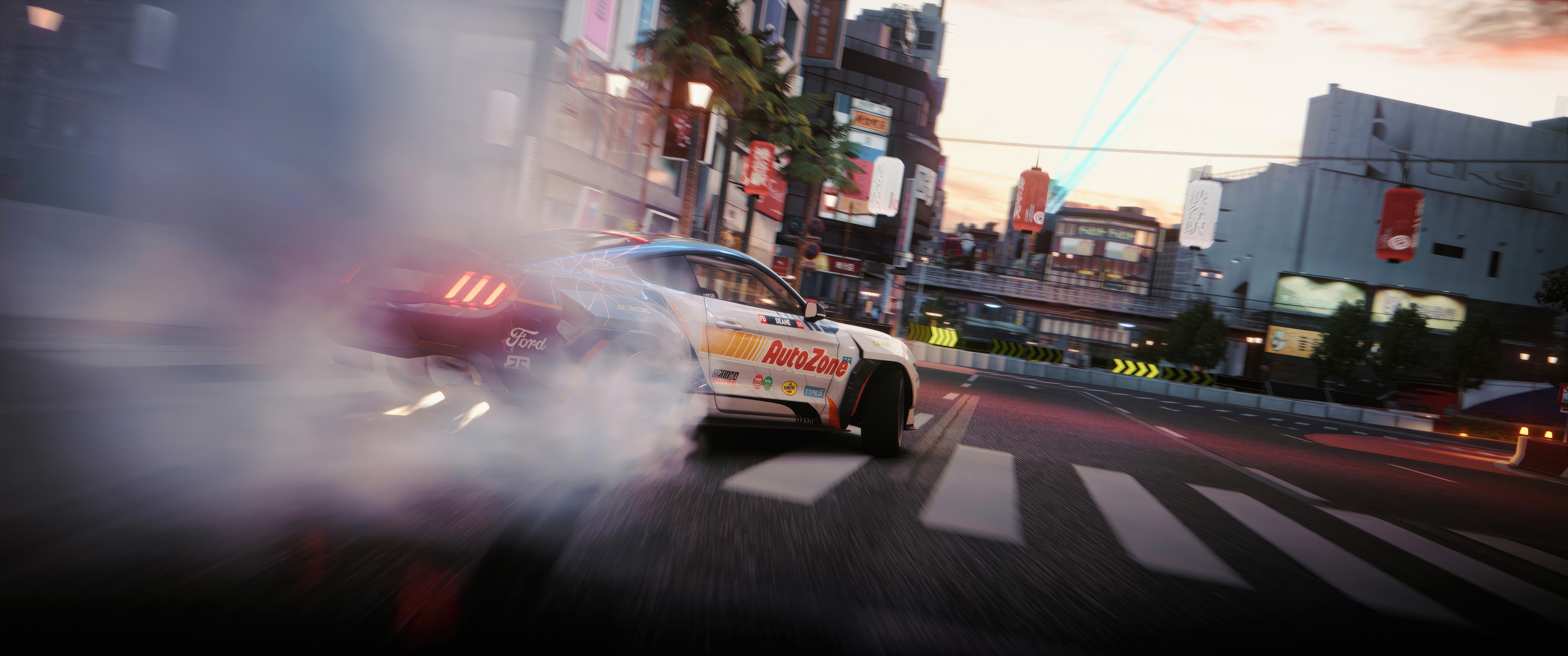Ford Mustang drifting in Grid Legends HD Wallpaper