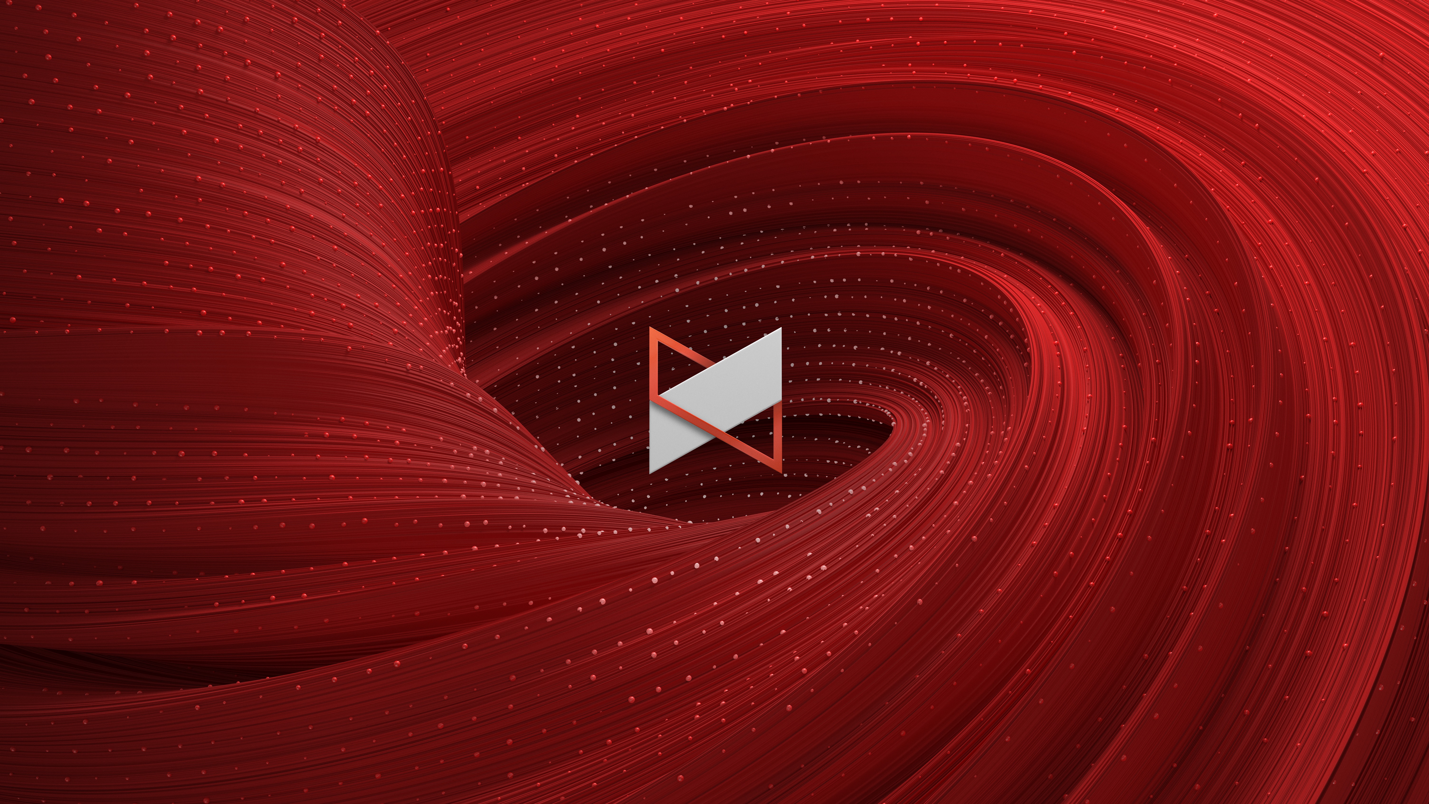 MKBHD logo on abstract red background 4K HD Wallpaper
