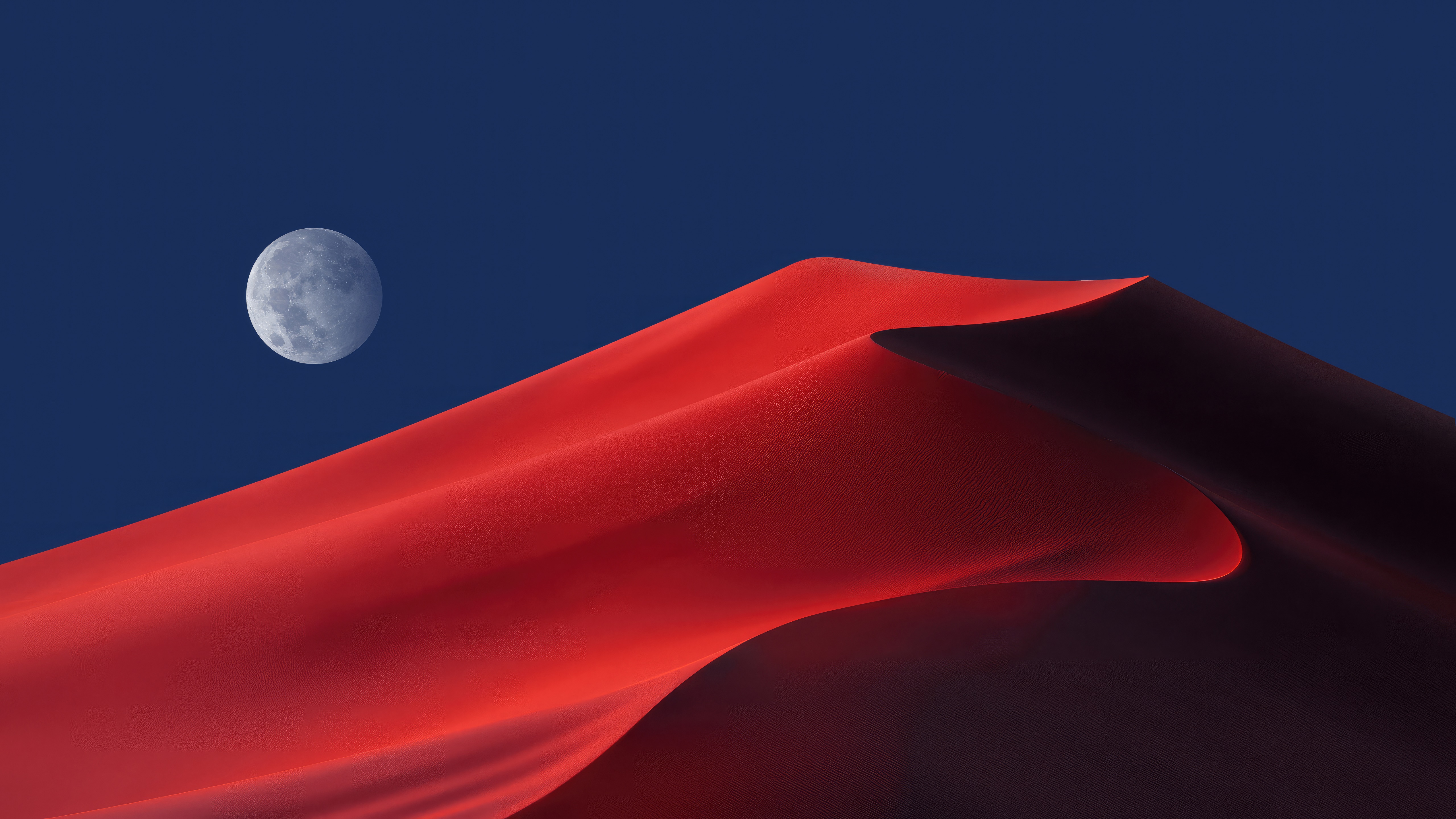 Windows 4K Desert Dunes Moon HD Wallpaper