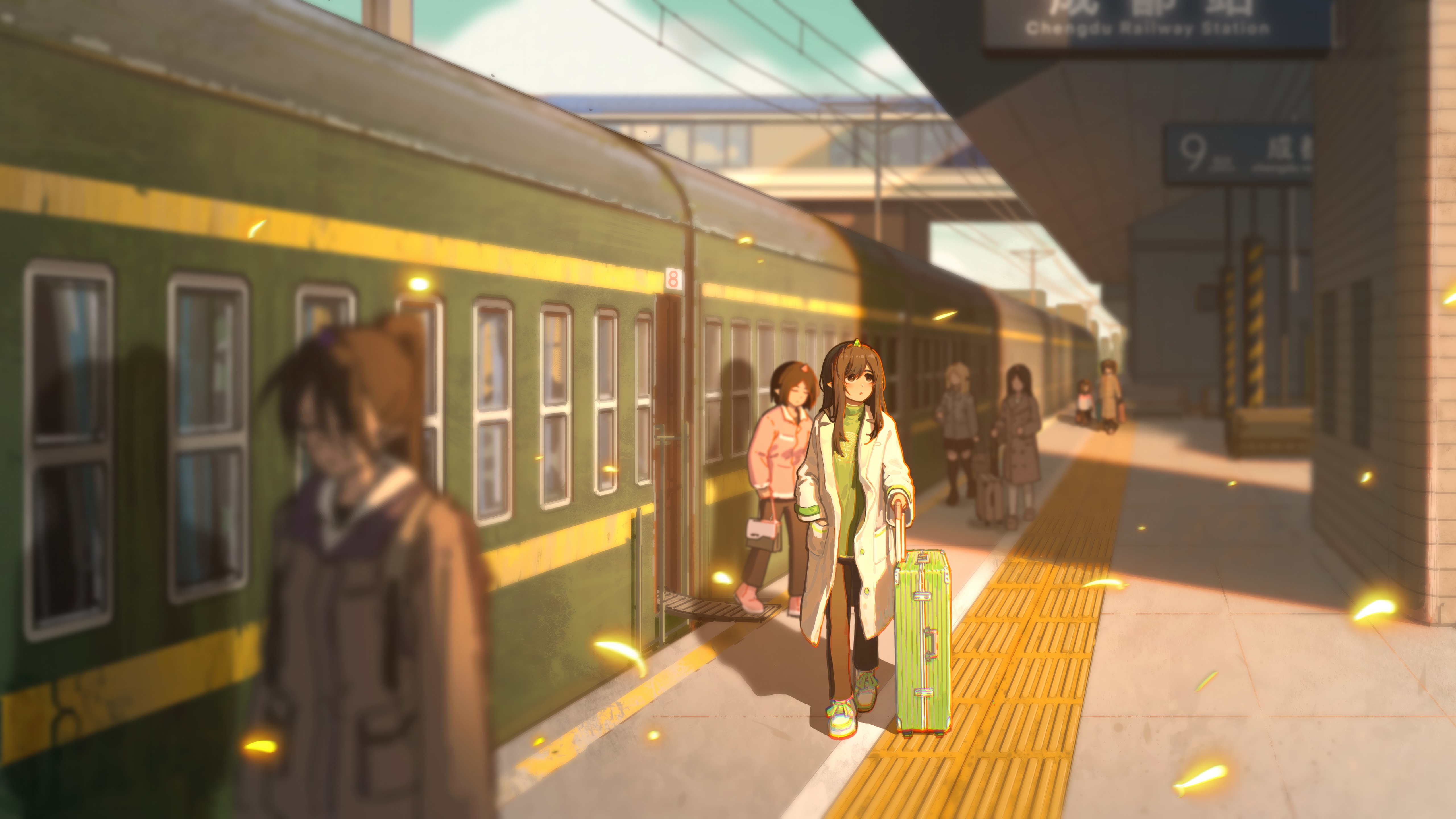 Anime girls at Chengdu Railway Station HD Wallpaper