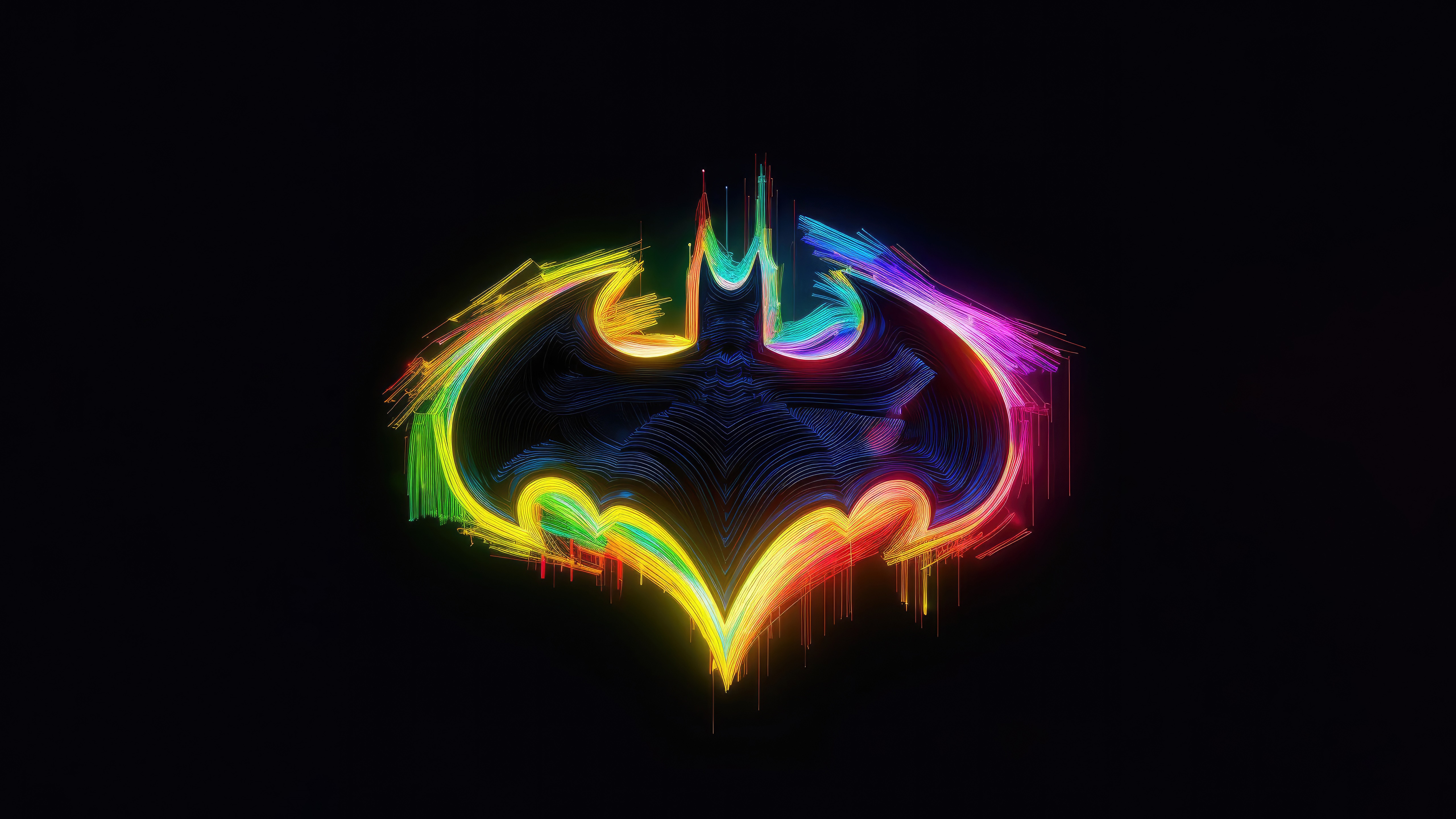 Rainbow Batman Logo 4K HD Wallpaper