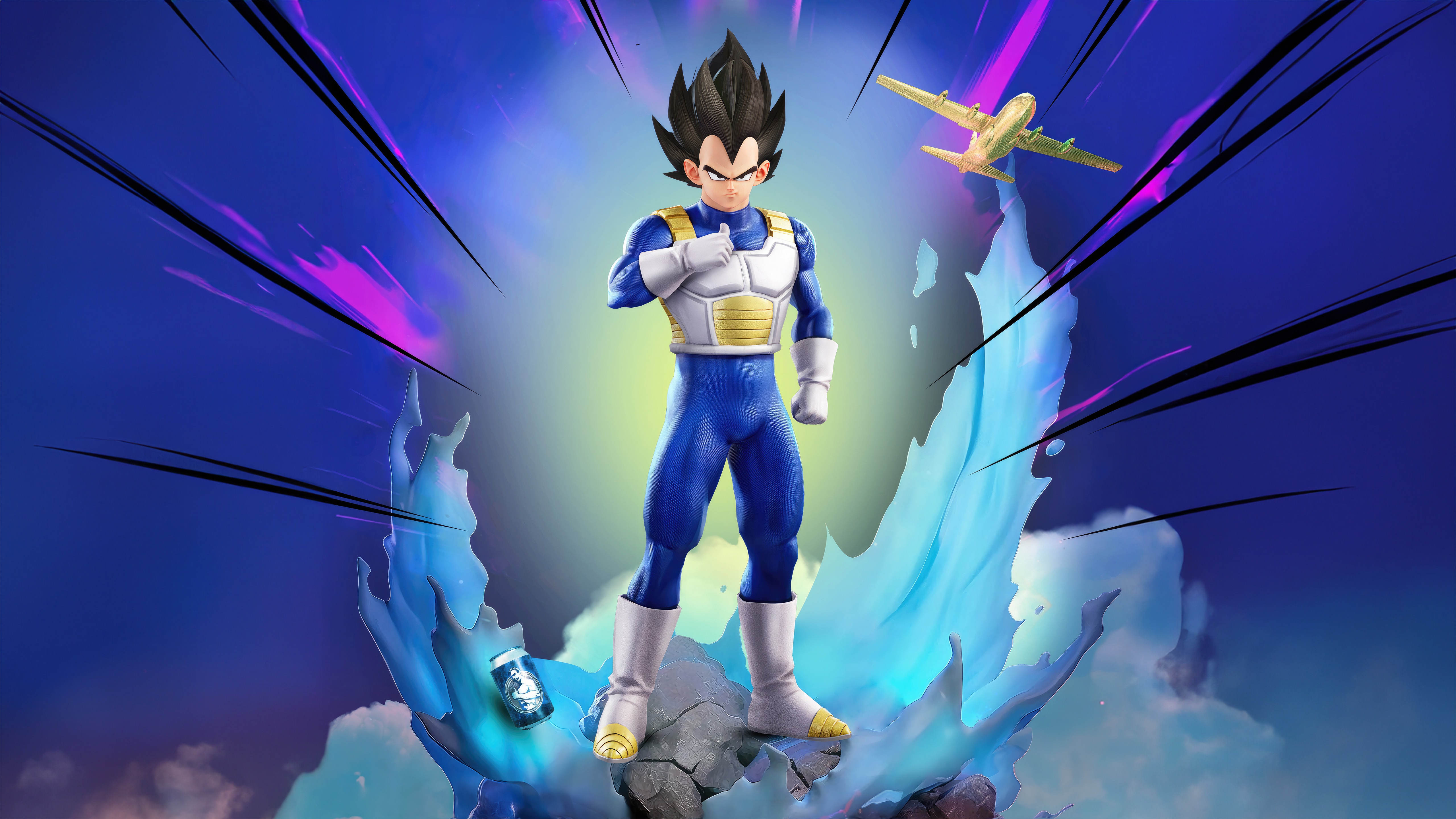 Vegeta from Dragon Ball Super in Fortnite HD Wallpaper