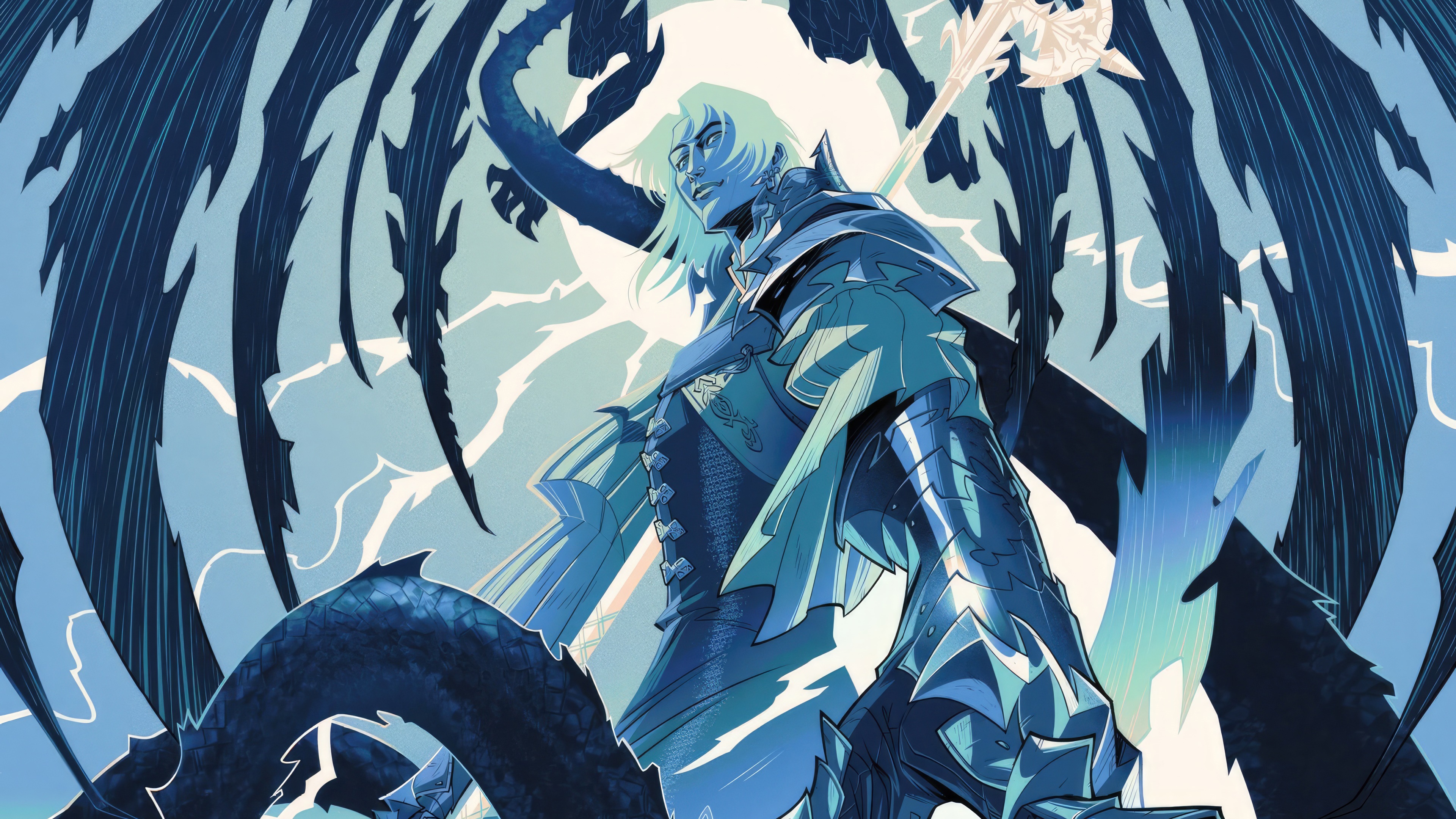 Clive Rosfield from Final Fantasy XVI with dragon wings HD Wallpaper