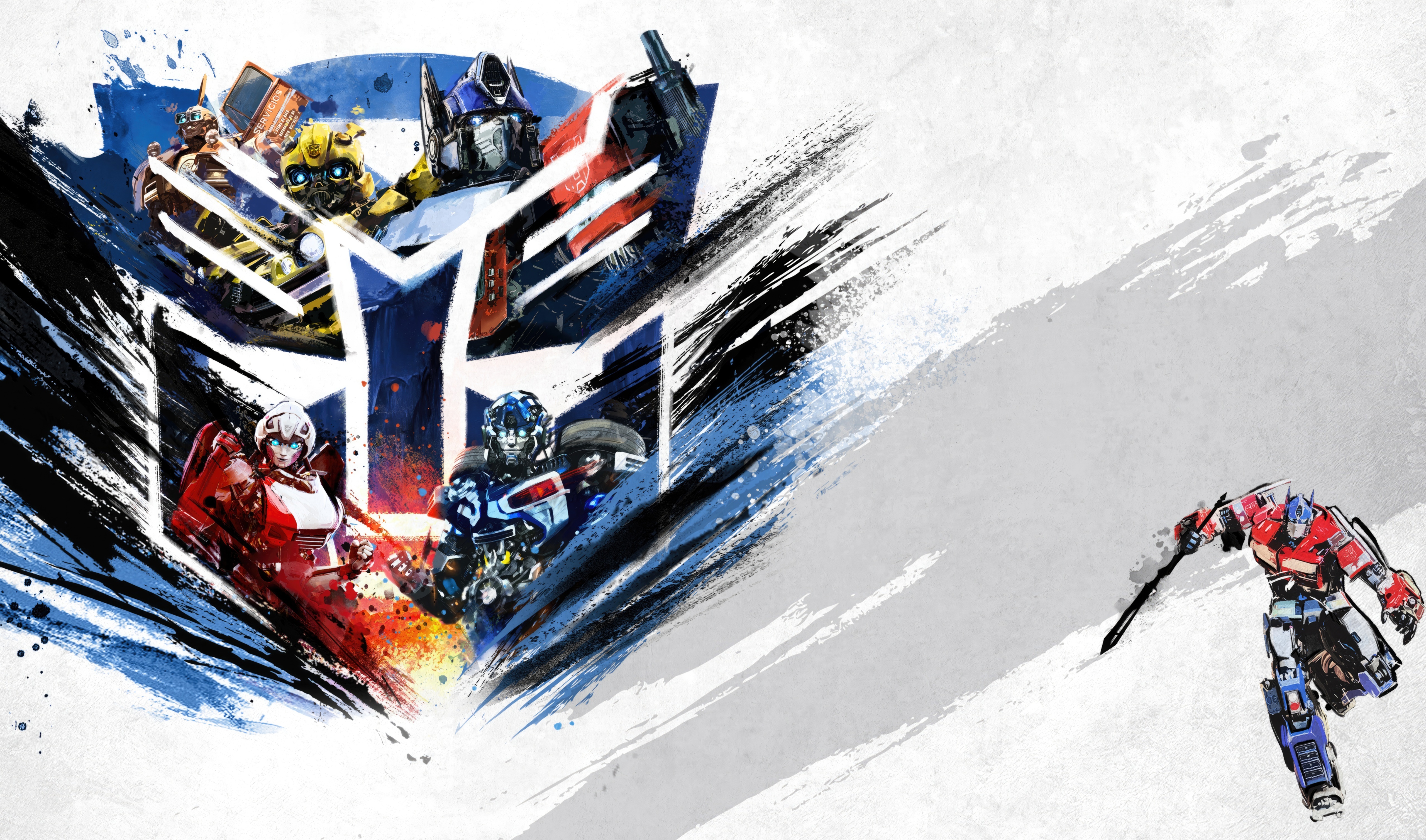 Transformers Autobots and Decepticons with Optimus Prime HD Wallpaper