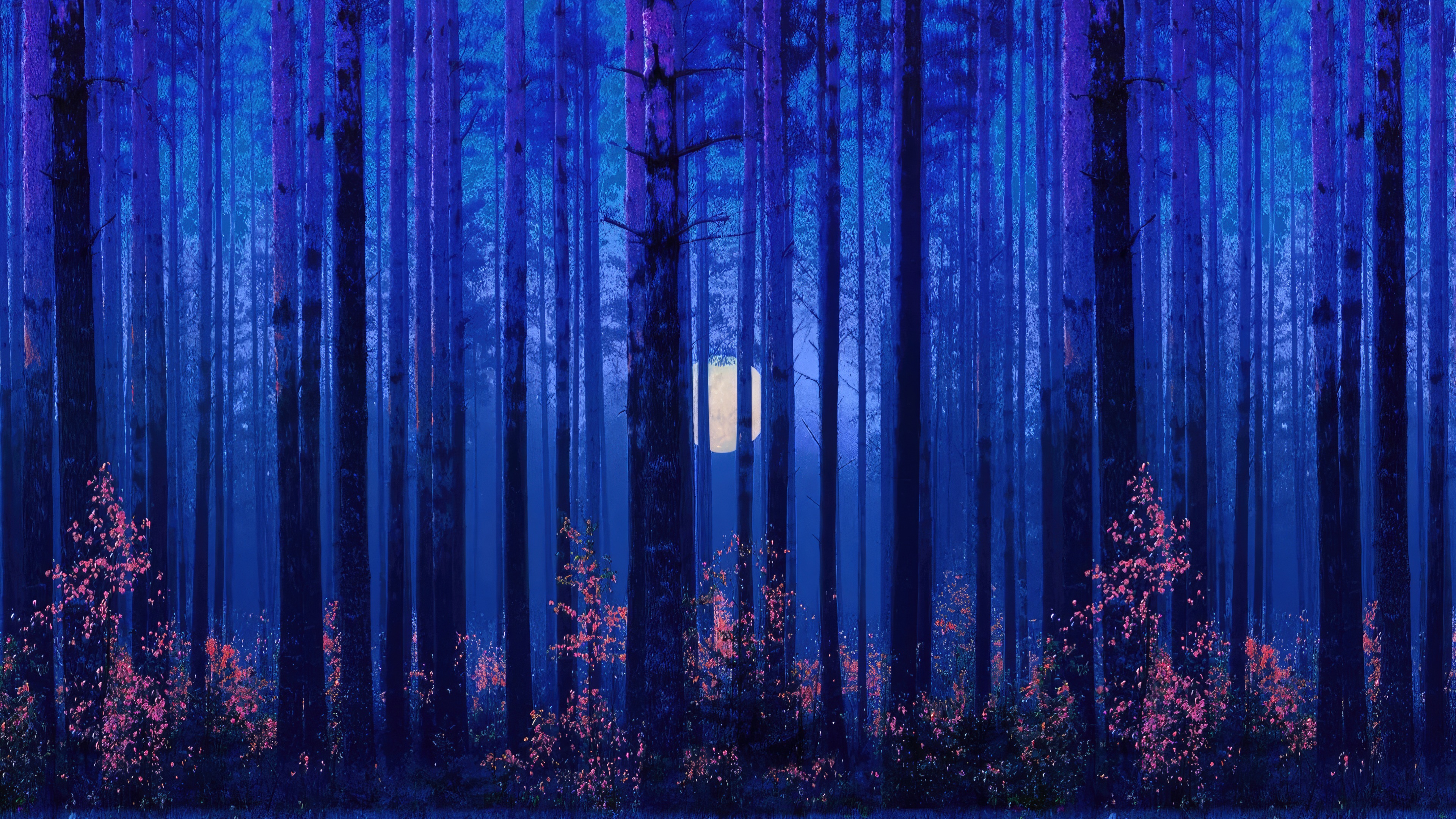 Digital Art 4K Forest Artwork HD Wallpaper