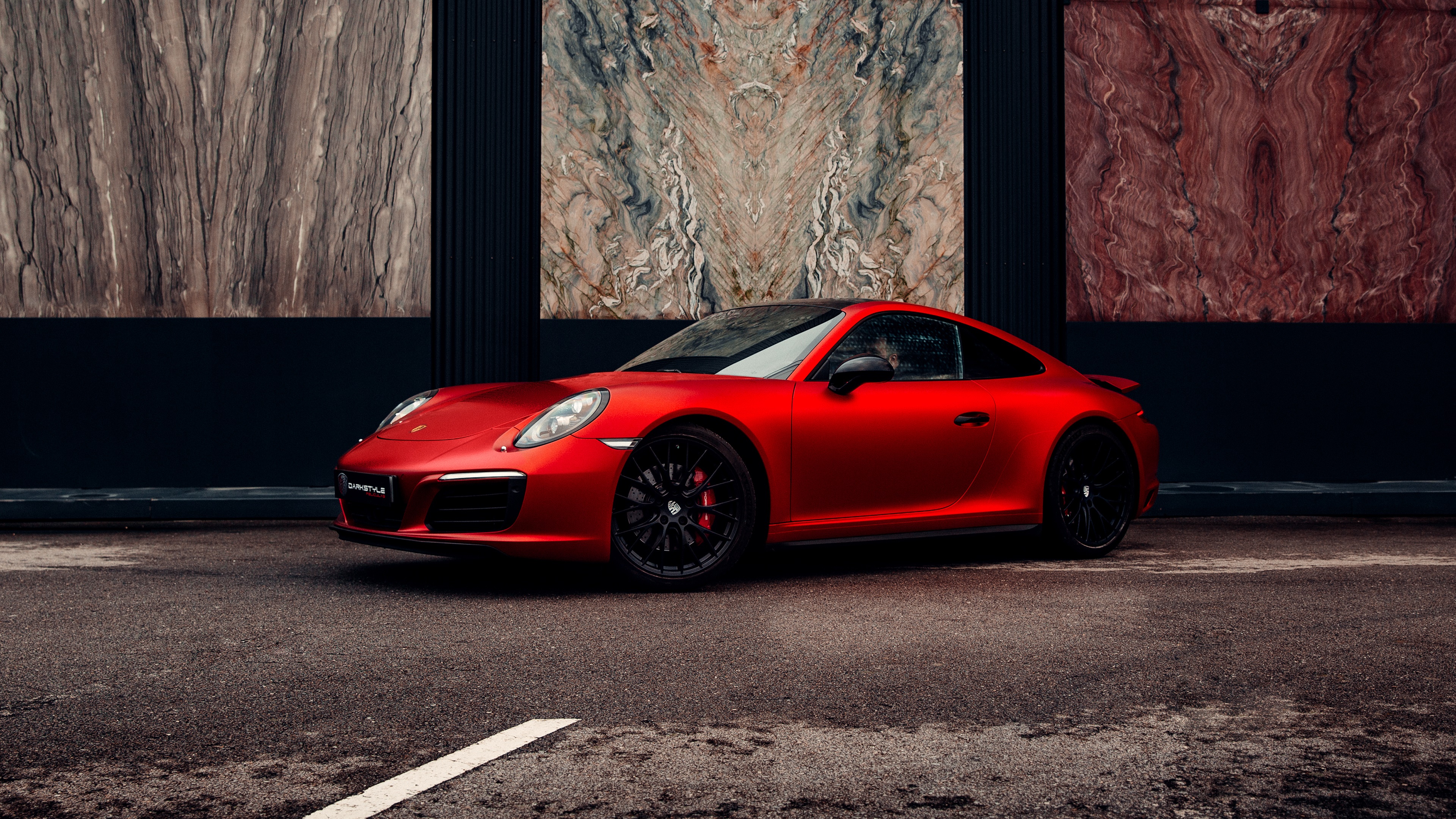 Red Porsche Carrera 4K HD Wallpaper