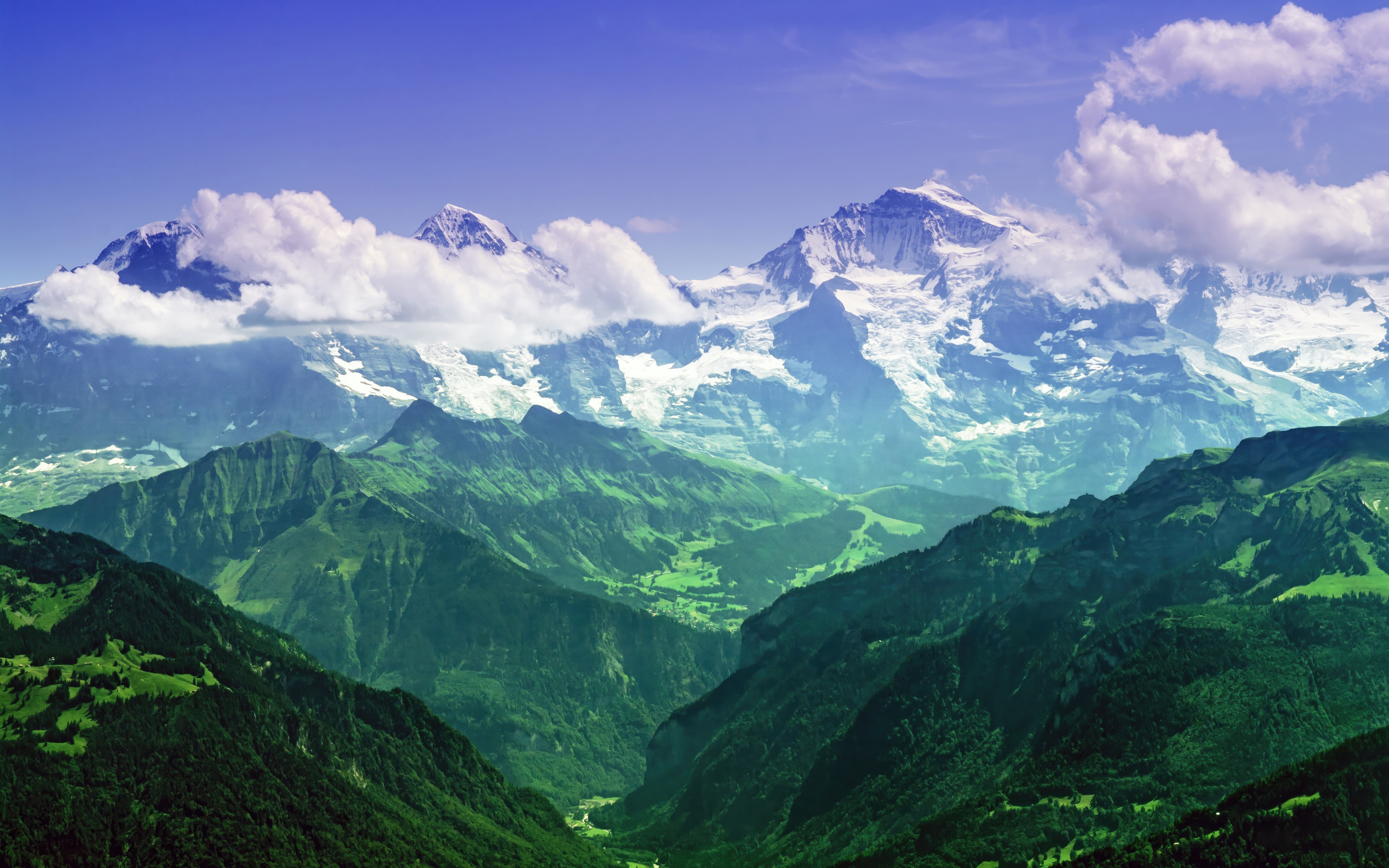 Alps mountains landscape in Switzerland HD Wallpaper