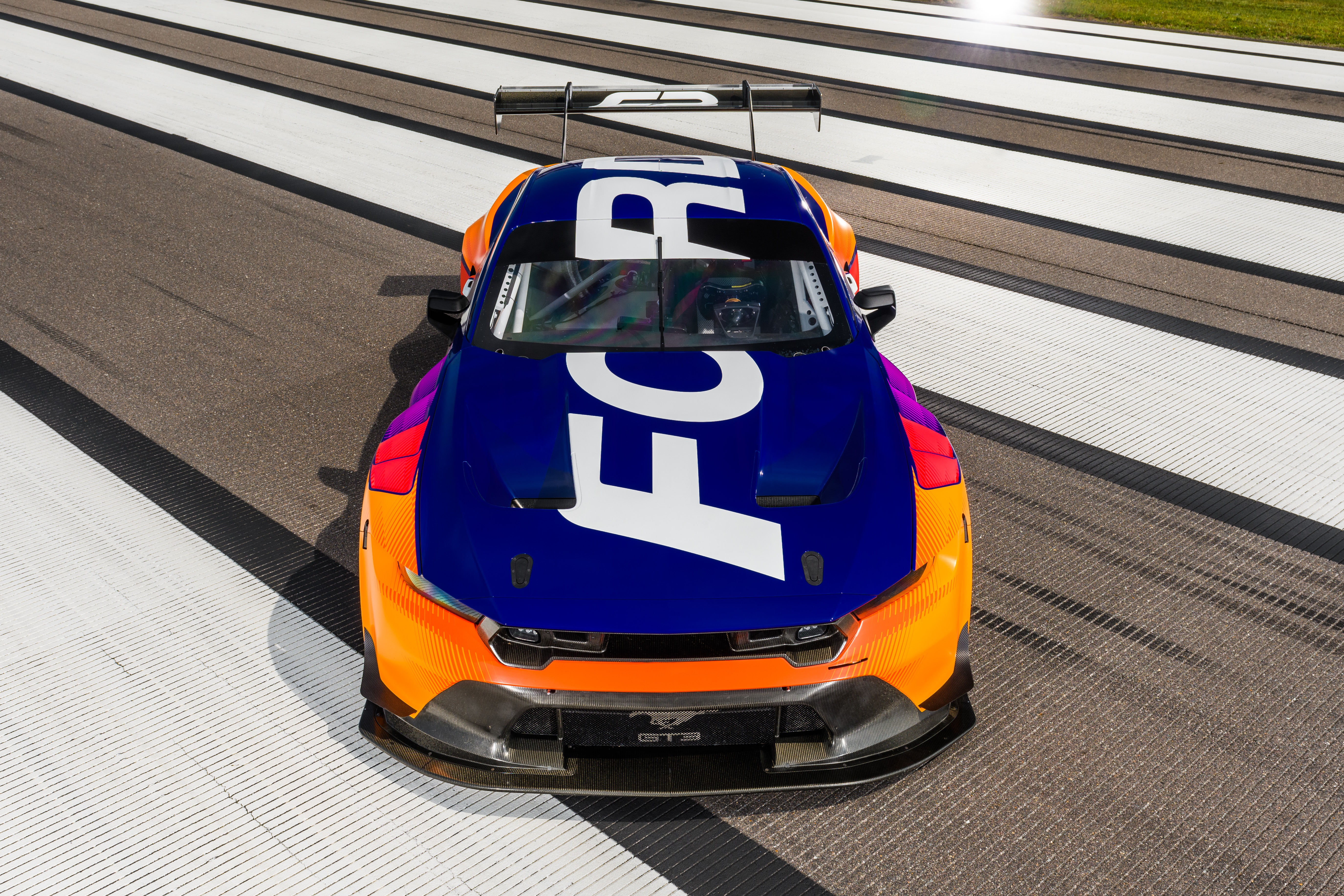Ford Mustang GT3 race car on track HD Wallpaper