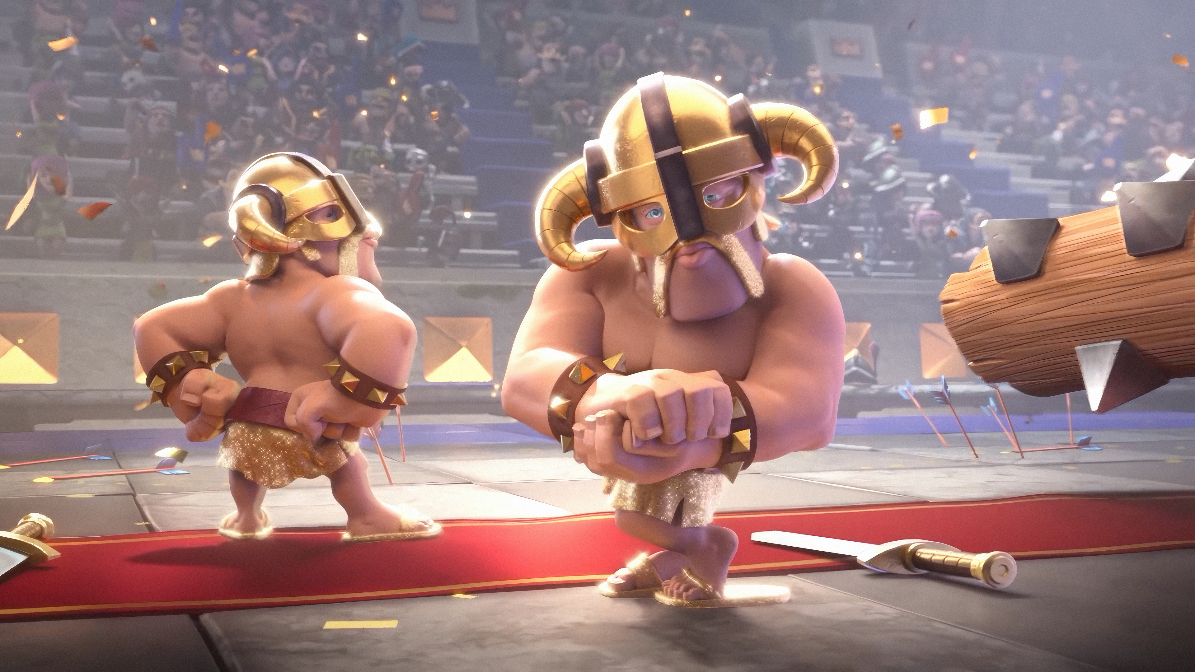 Barbarians in a Clash Royale Arena 4K HD Wallpaper