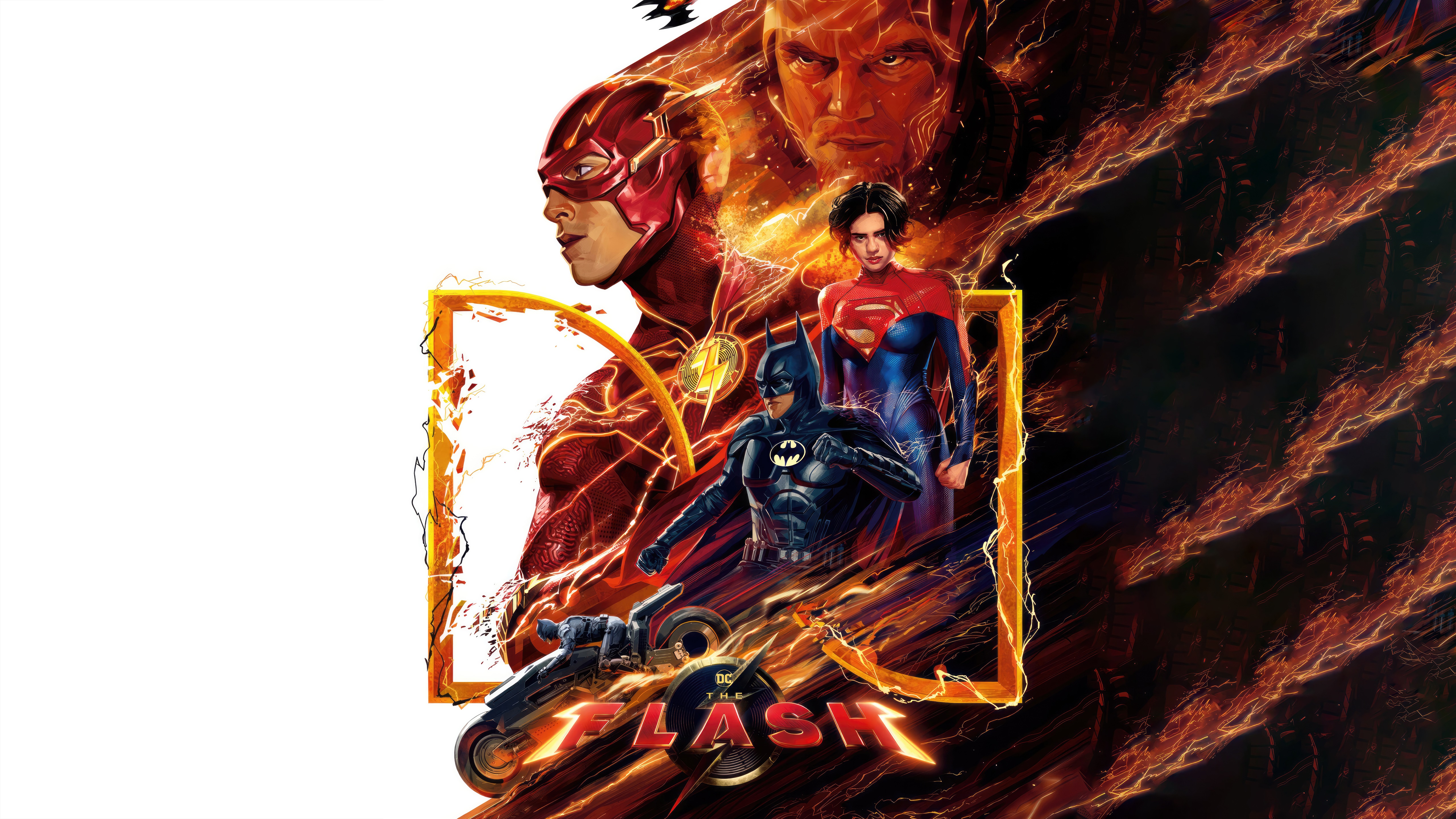 The Flash Movie Poster with Batman and Supergirl HD Wallpaper