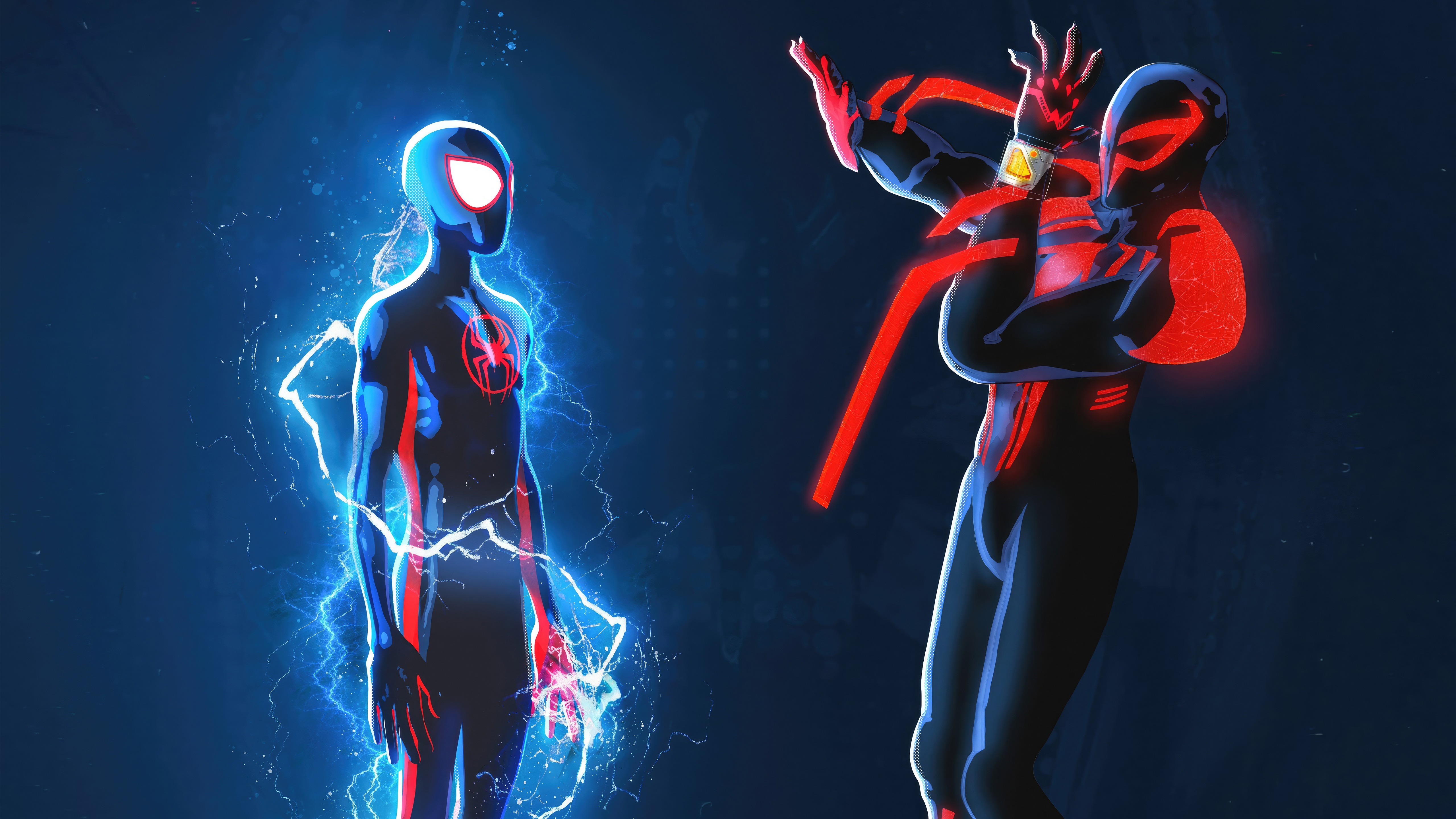 Miles Morales and Spider-Man 2099 HD Wallpaper