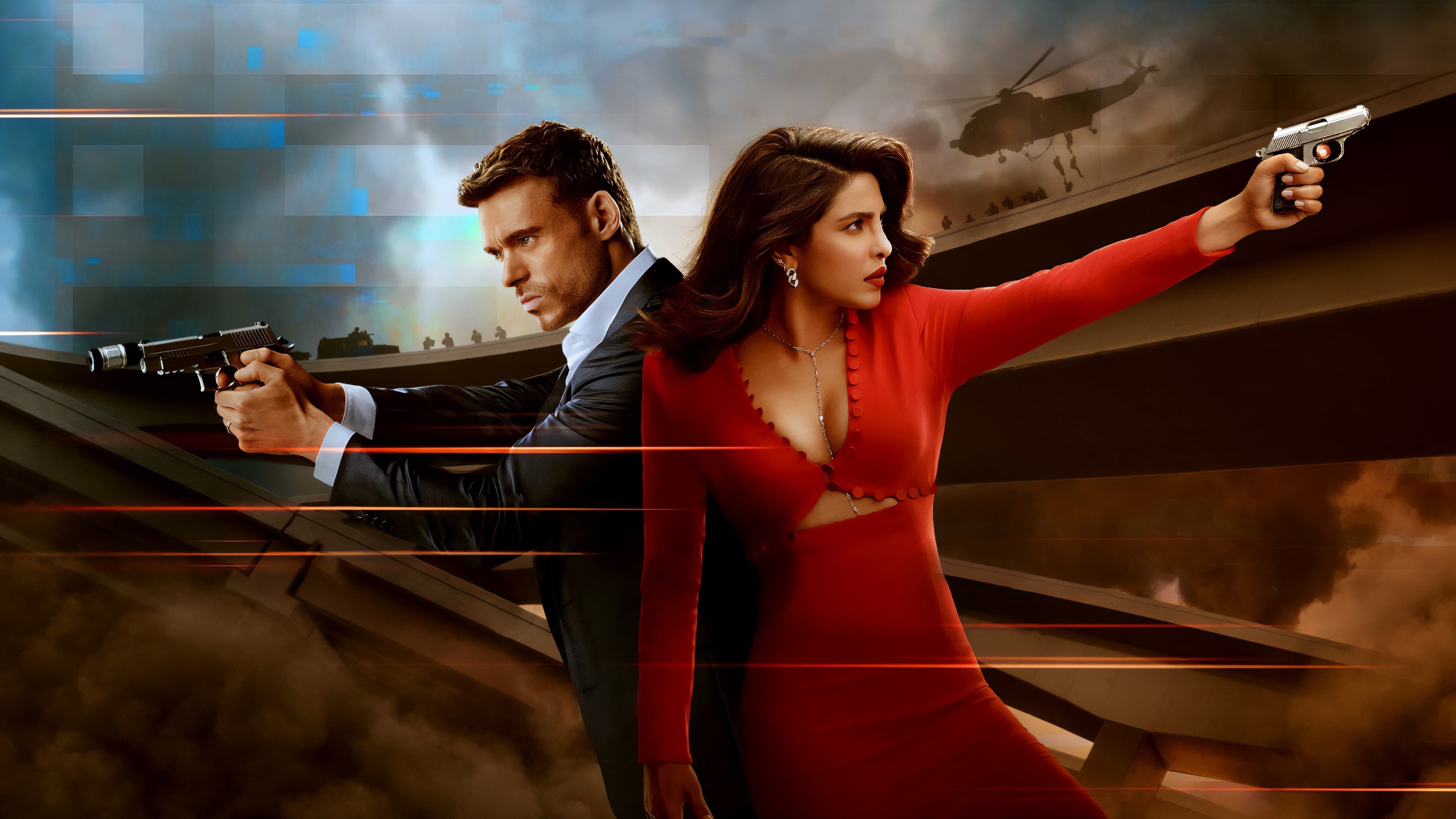 Citadel: Priyanka Chopra and Richard Madden with guns HD Wallpaper