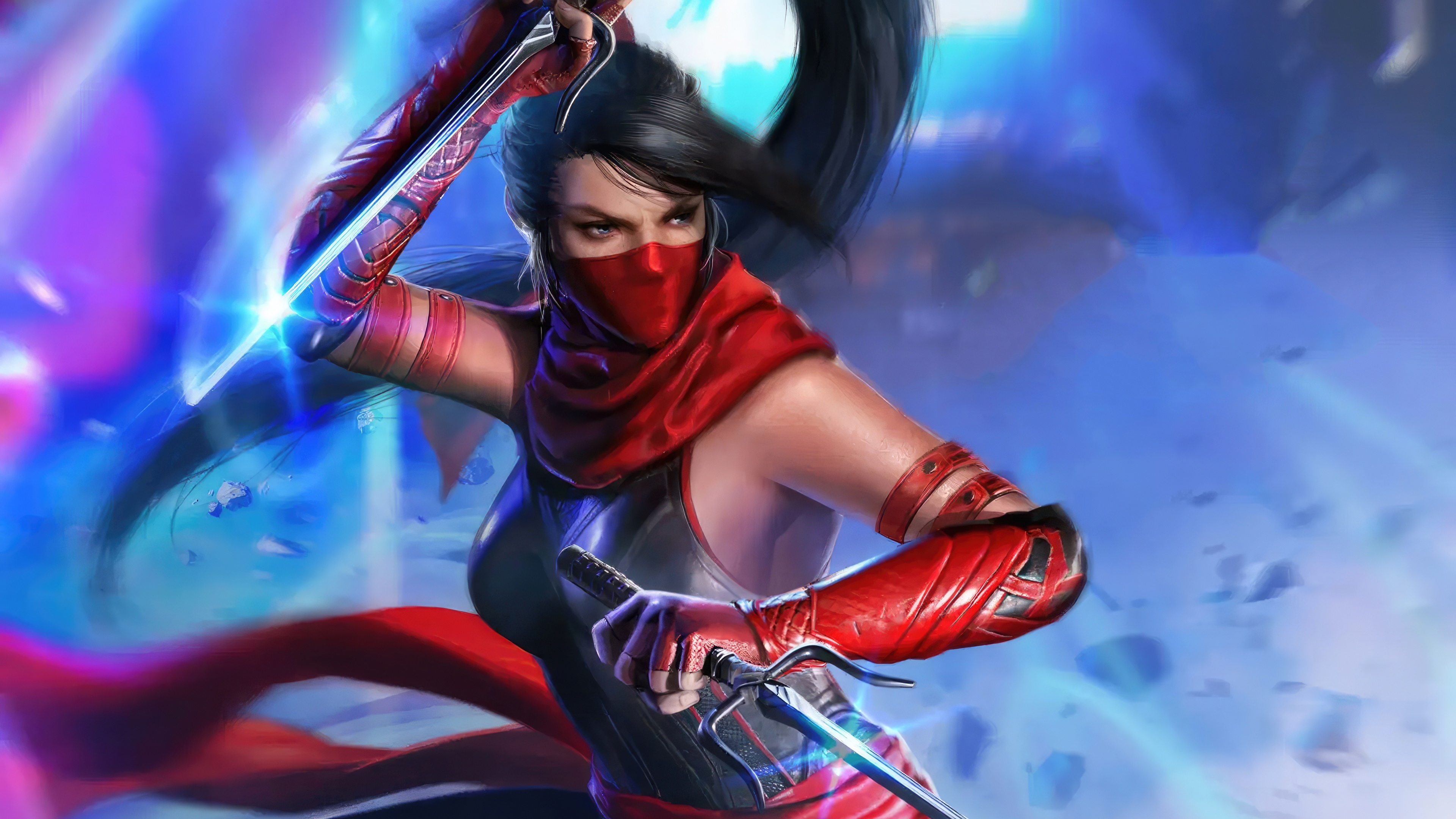 Elektra Natchios in Marvel Duel 4K HD Wallpaper