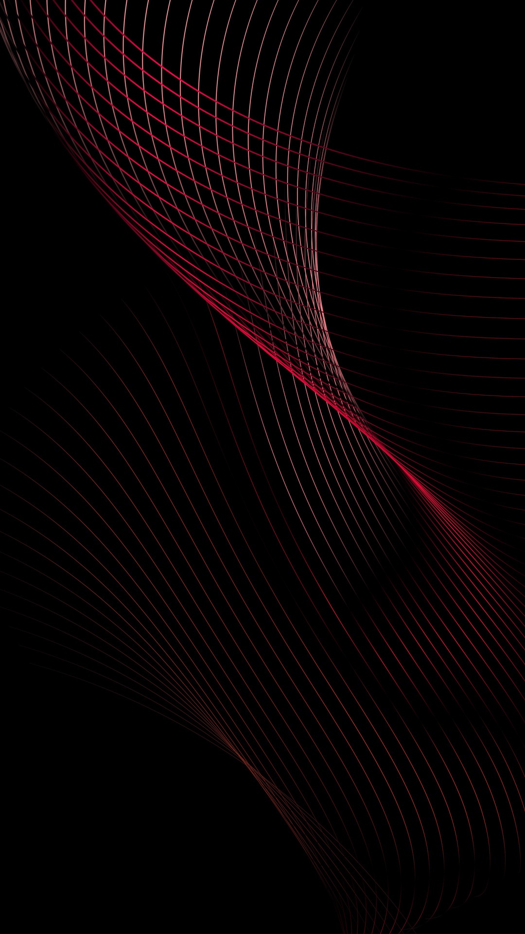 Abstract dark digital art with red lines HD Phone Wallpaper