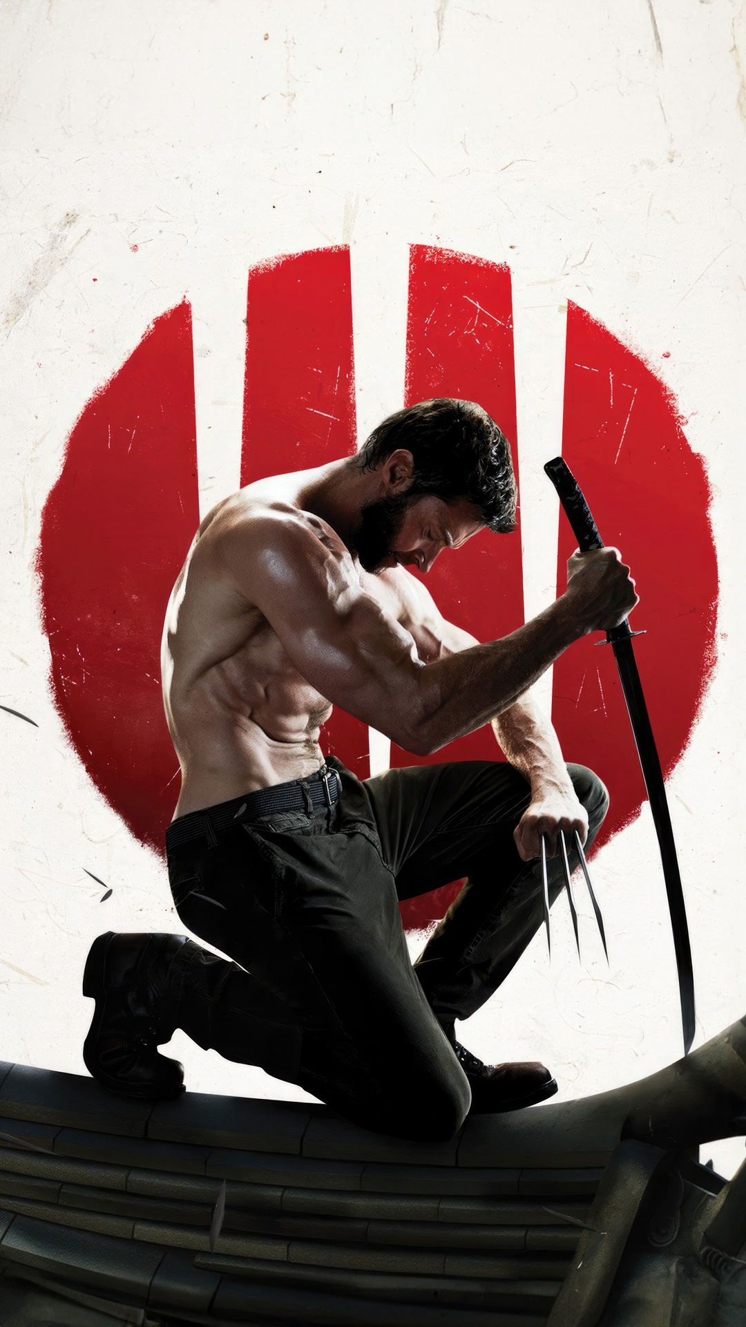 Wolverine with adamantium claws and katana HD Phone Wallpaper
