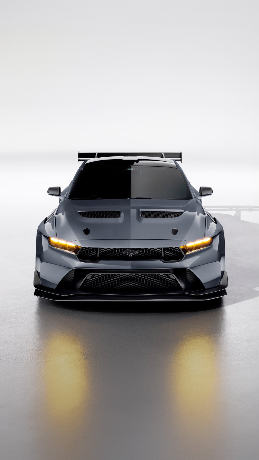 Ford Mustang GTD race car front view HD Phone Wallpaper