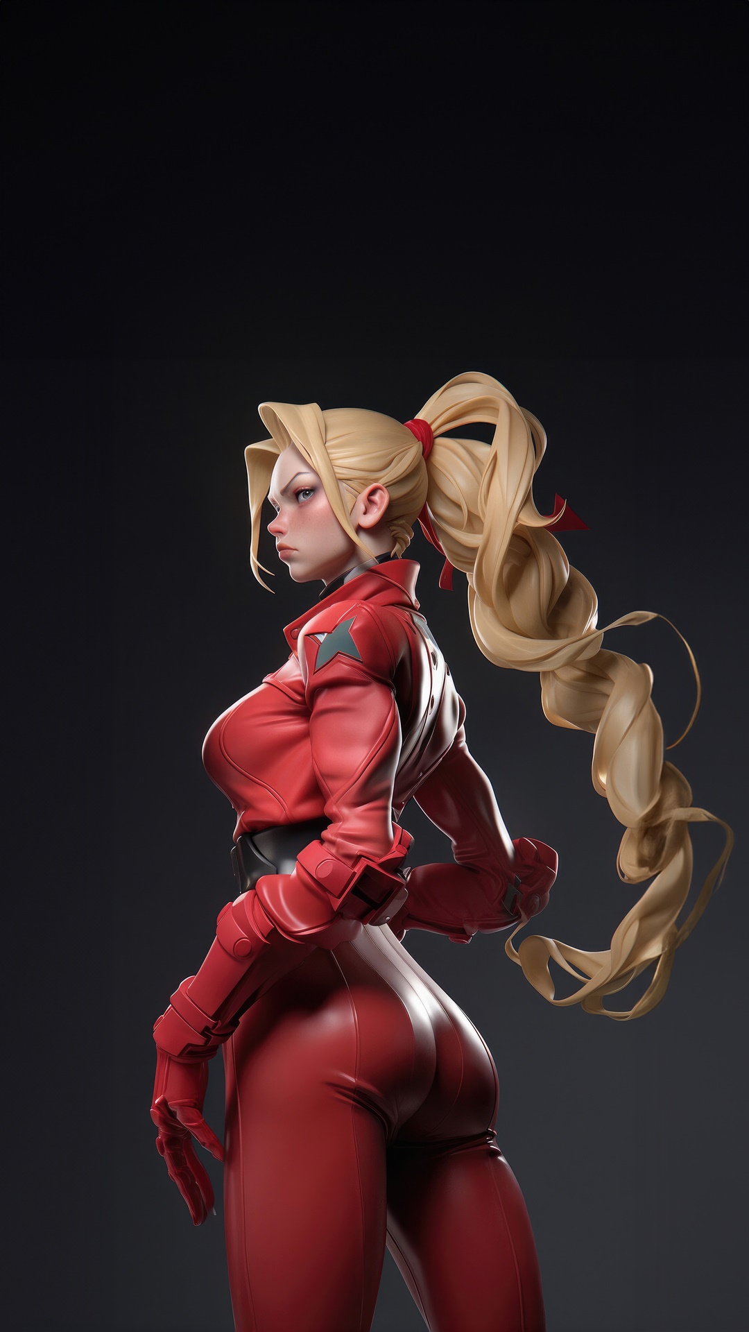 Cammy from Street Fighter 6 in a red suit HD Phone Wallpaper