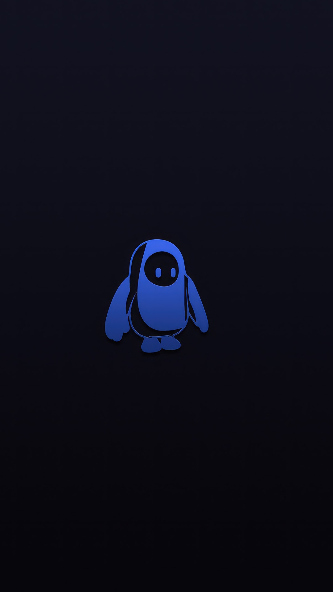 Fall Guys Minimalist Blue Character 4K HD Phone Wallpaper