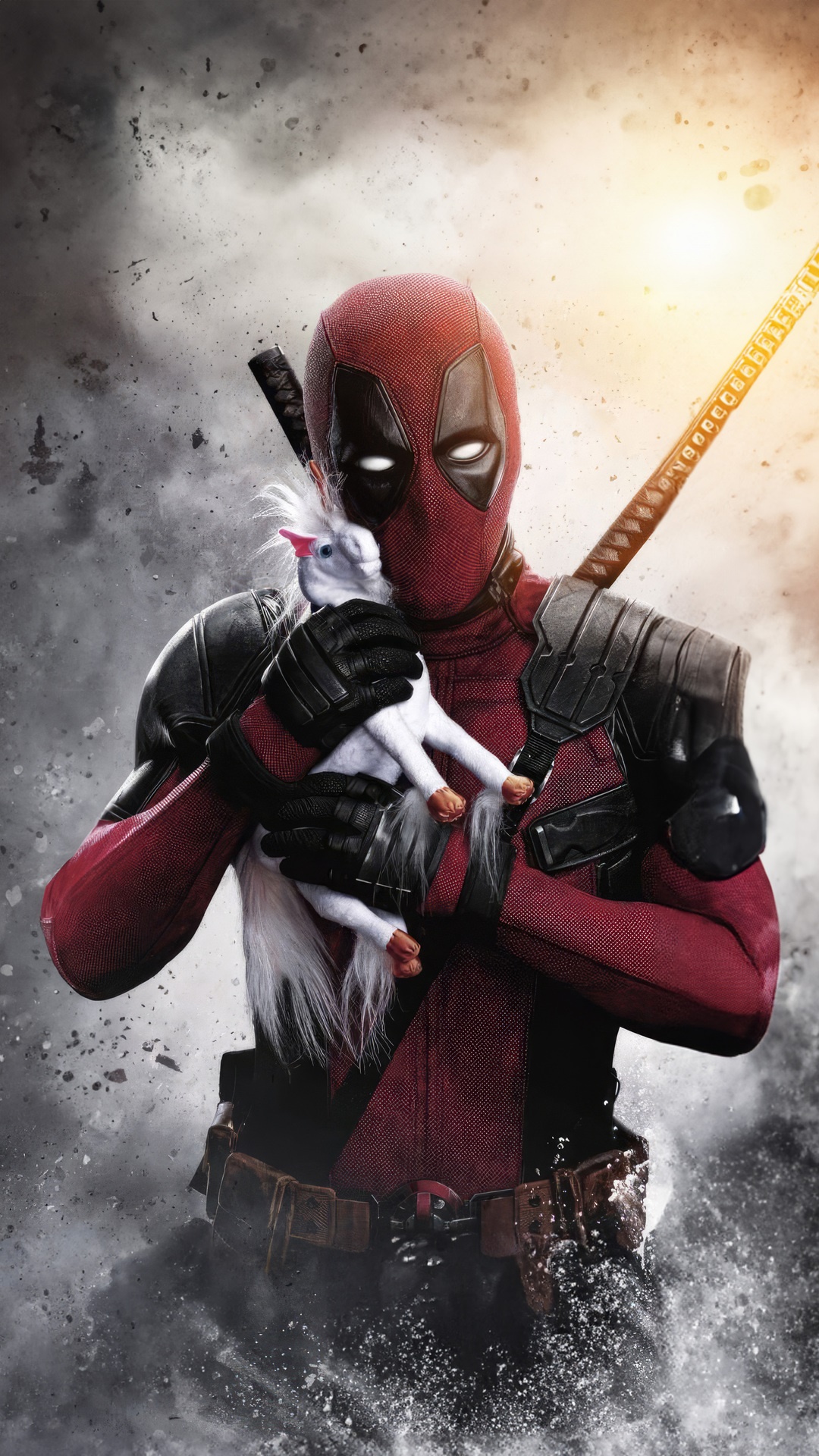 Deadpool holding a unicorn HD Phone Wallpaper