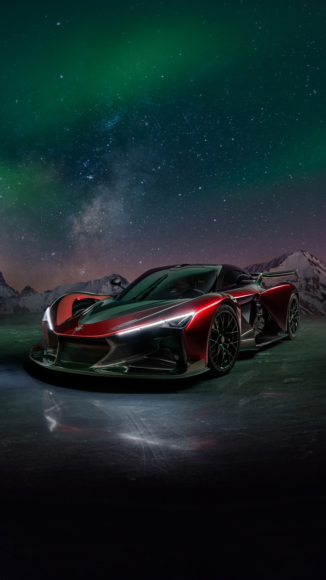 Zenvo Aurora Agil sports car under the night sky HD Phone Wallpaper
