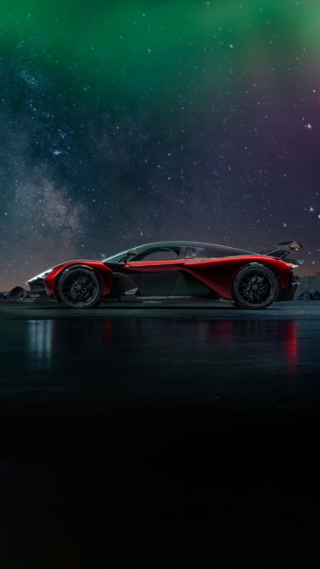Zenvo Aurora Agil sports car under starry sky HD Phone Wallpaper