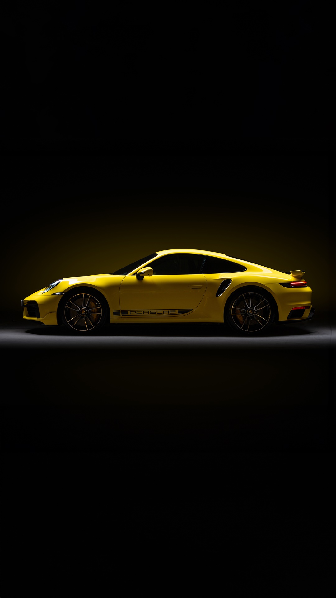 Yellow Porsche 911 Turbo S HD Phone Wallpaper