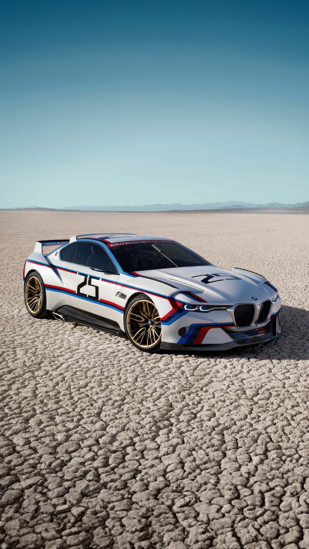 BMW 3.0 CSL Hommage R Concept Car in Desert HD Phone Wallpaper