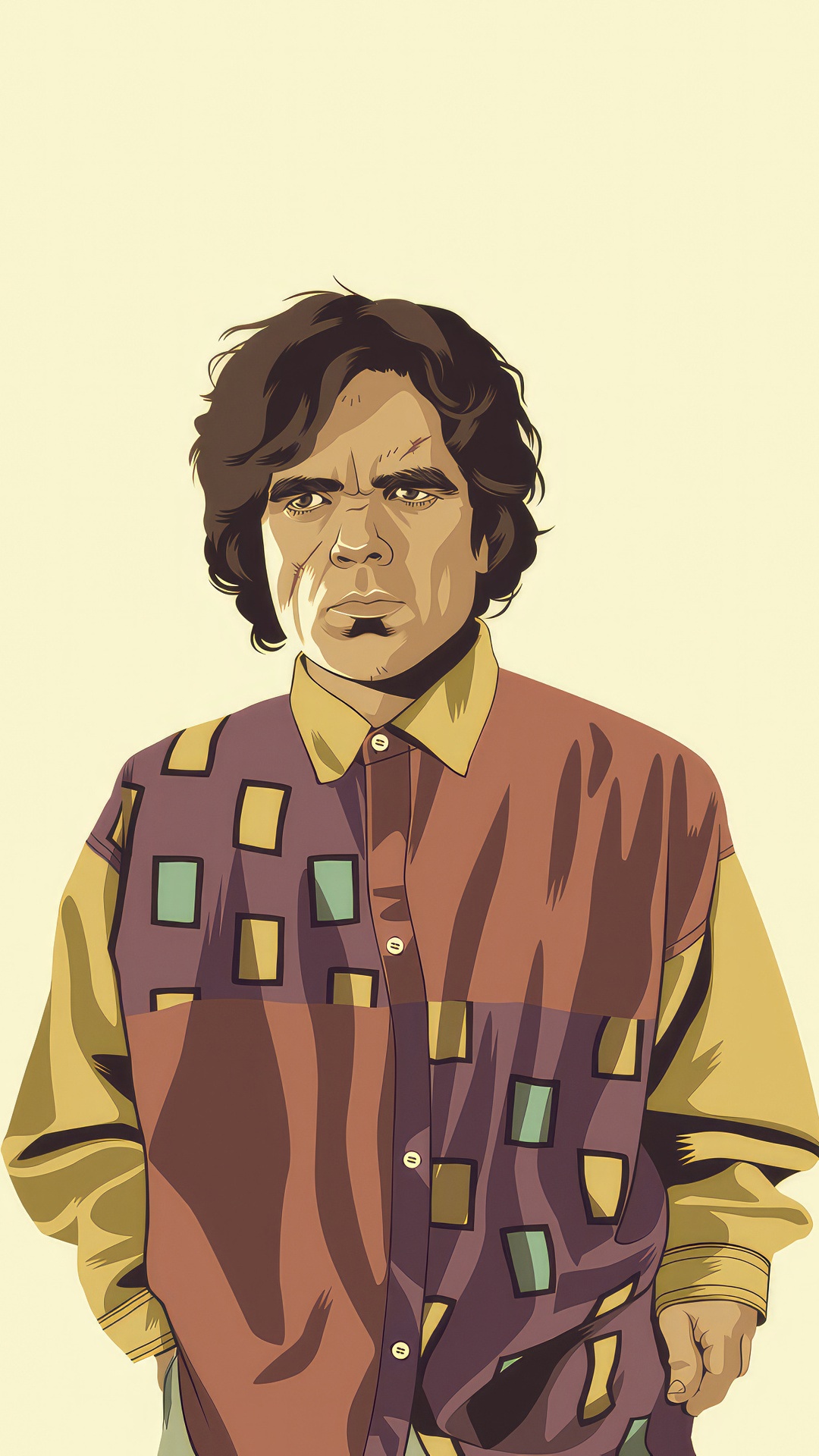 Tyrion Lannister in a colorful shirt HD Phone Wallpaper