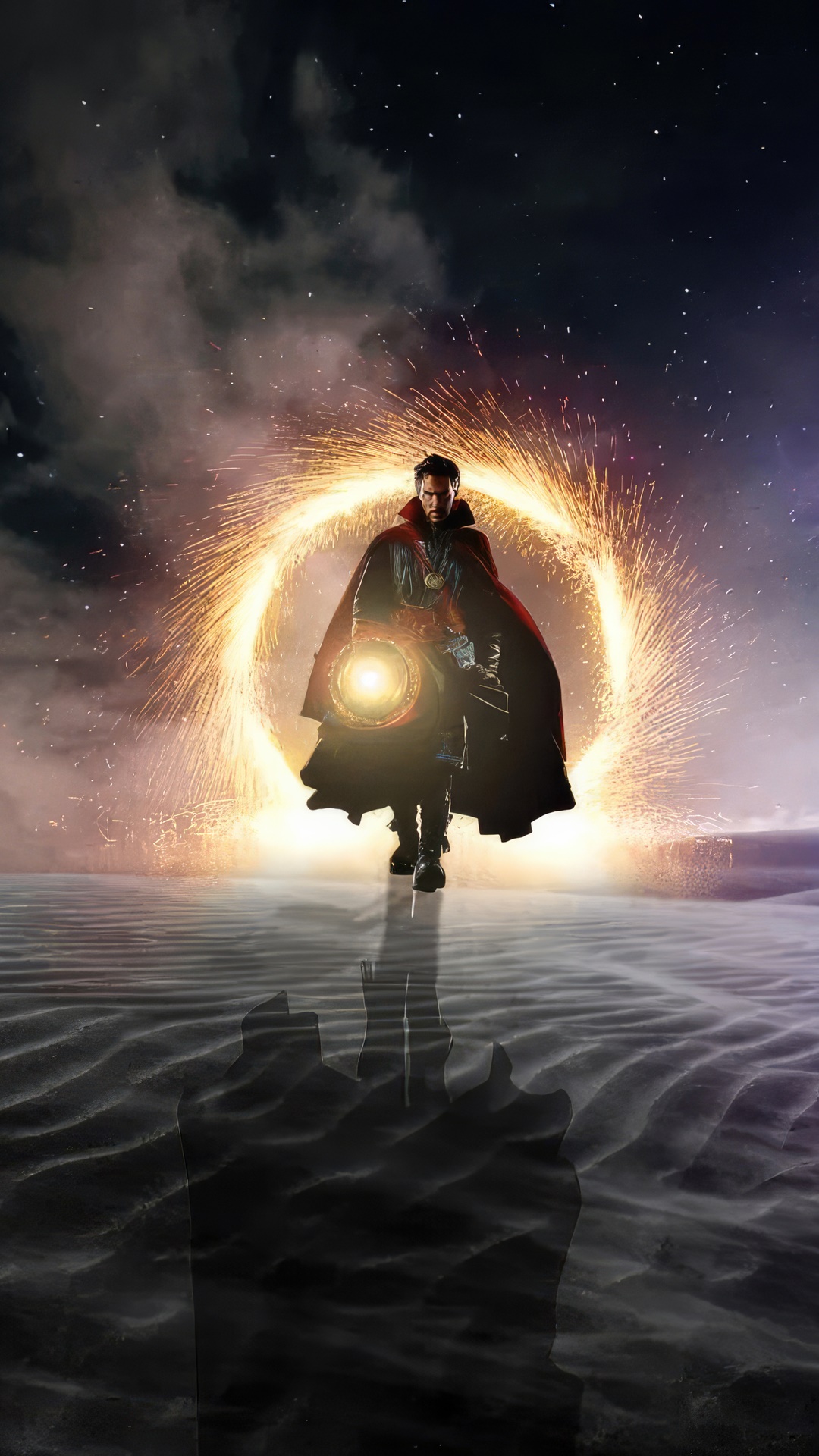 Doctor Strange creates a magical portal HD Phone Wallpaper