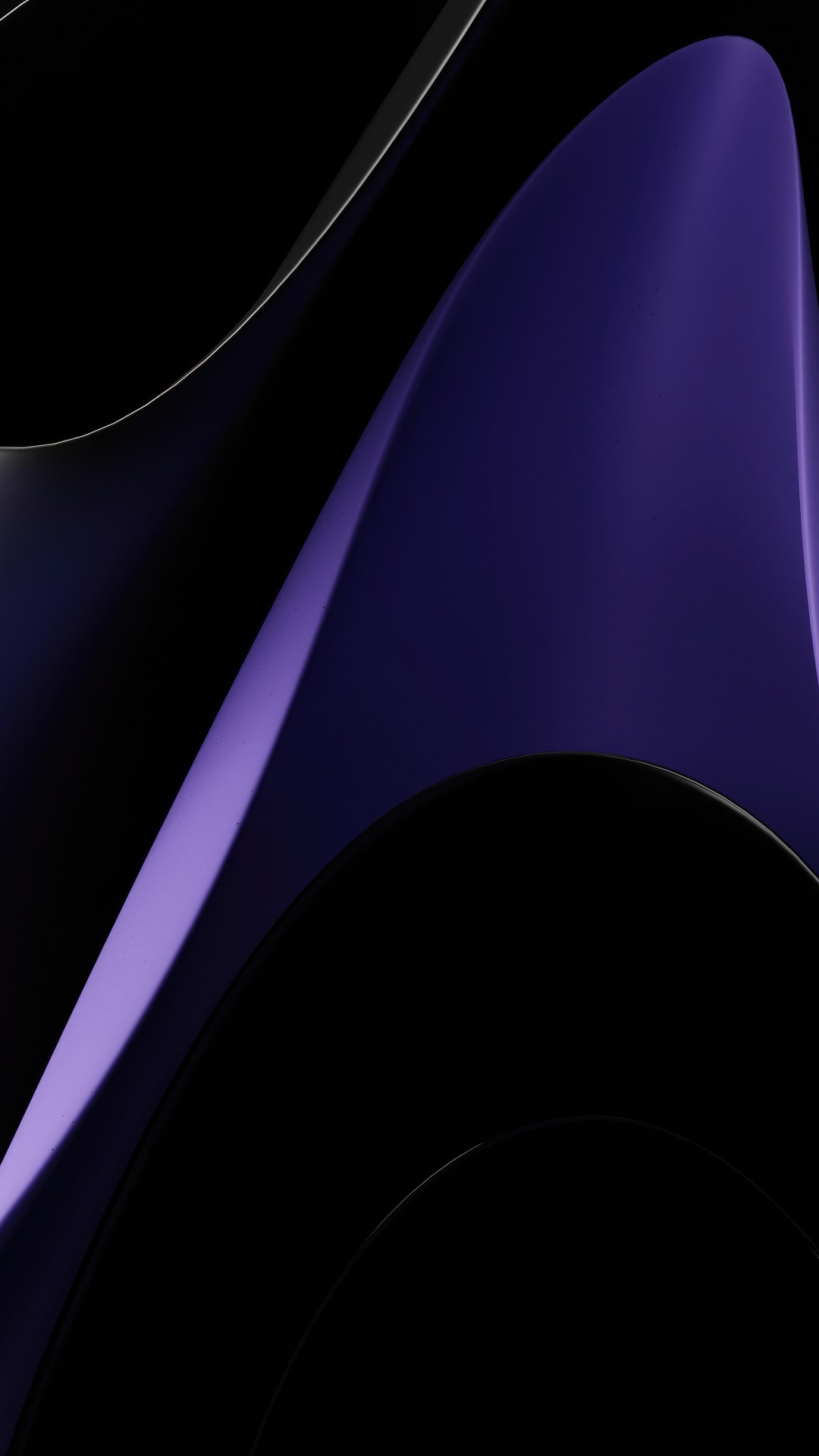 Abstract digital art with purple and black. HD Phone Wallpaper