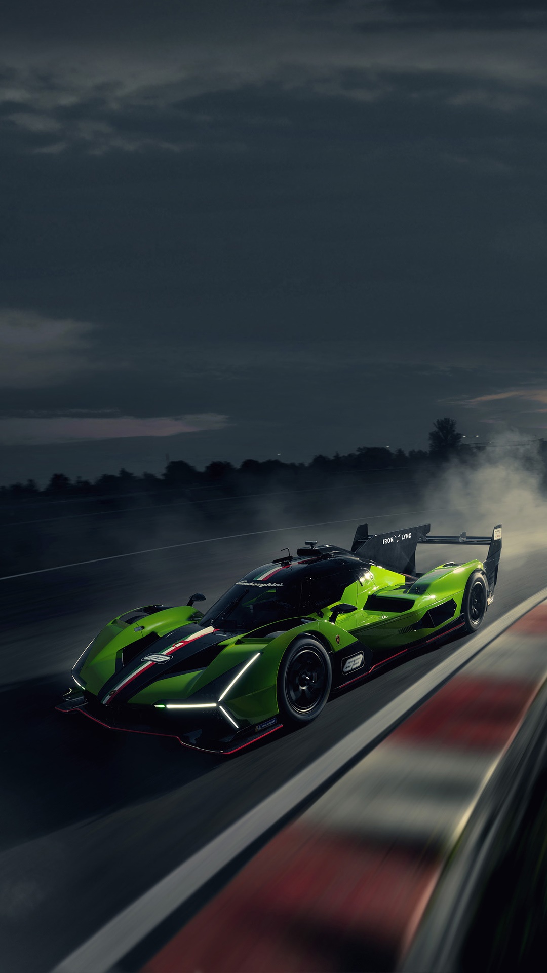 Lamborghini SC63 race car on track HD Phone Wallpaper