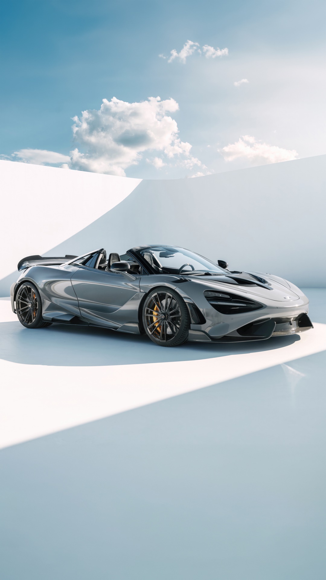McLaren 765LT Spider in a minimalist setting HD Phone Wallpaper