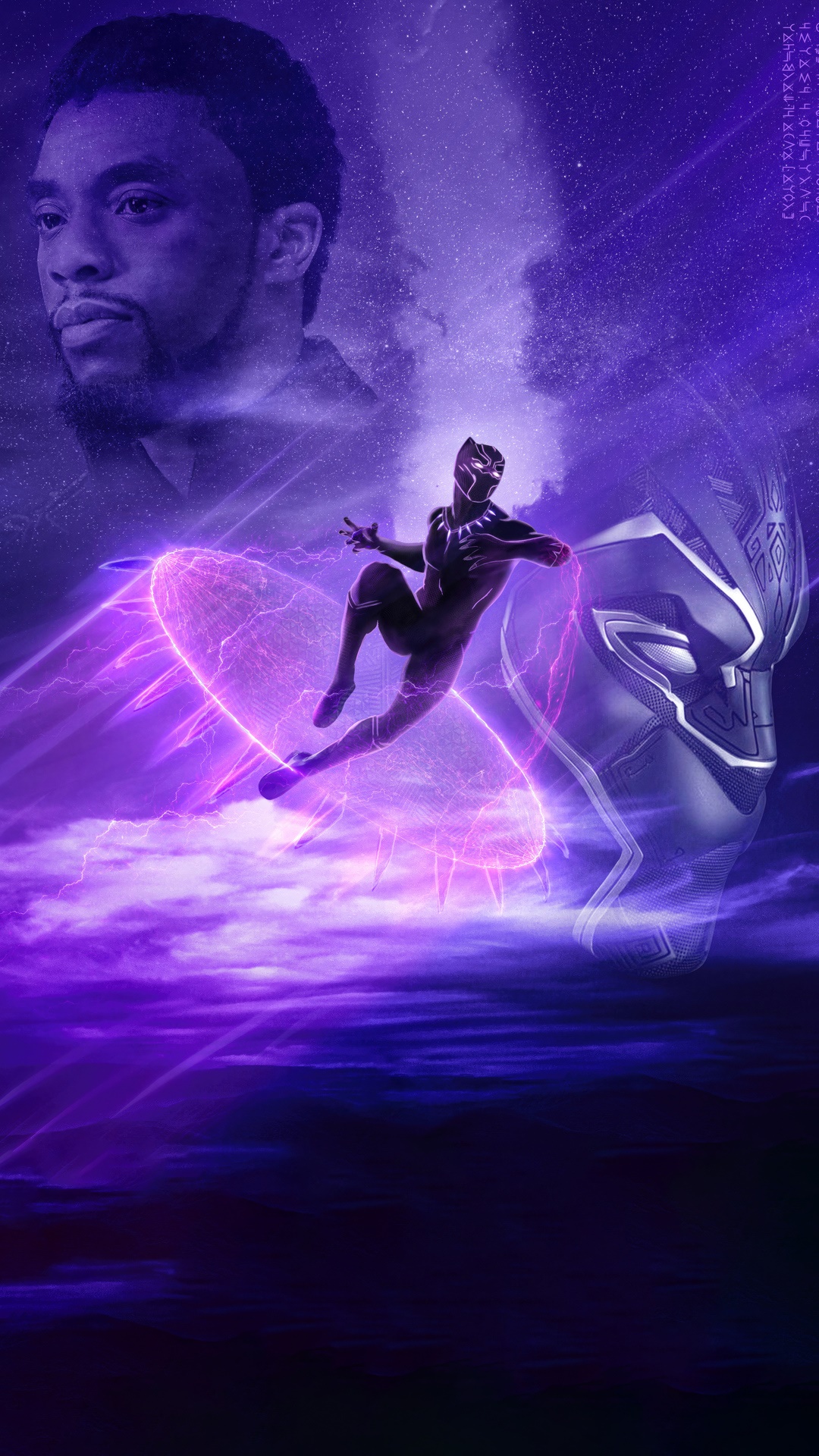 Black Panther and Chadwick Boseman Artwork 4K HD Phone Wallpaper