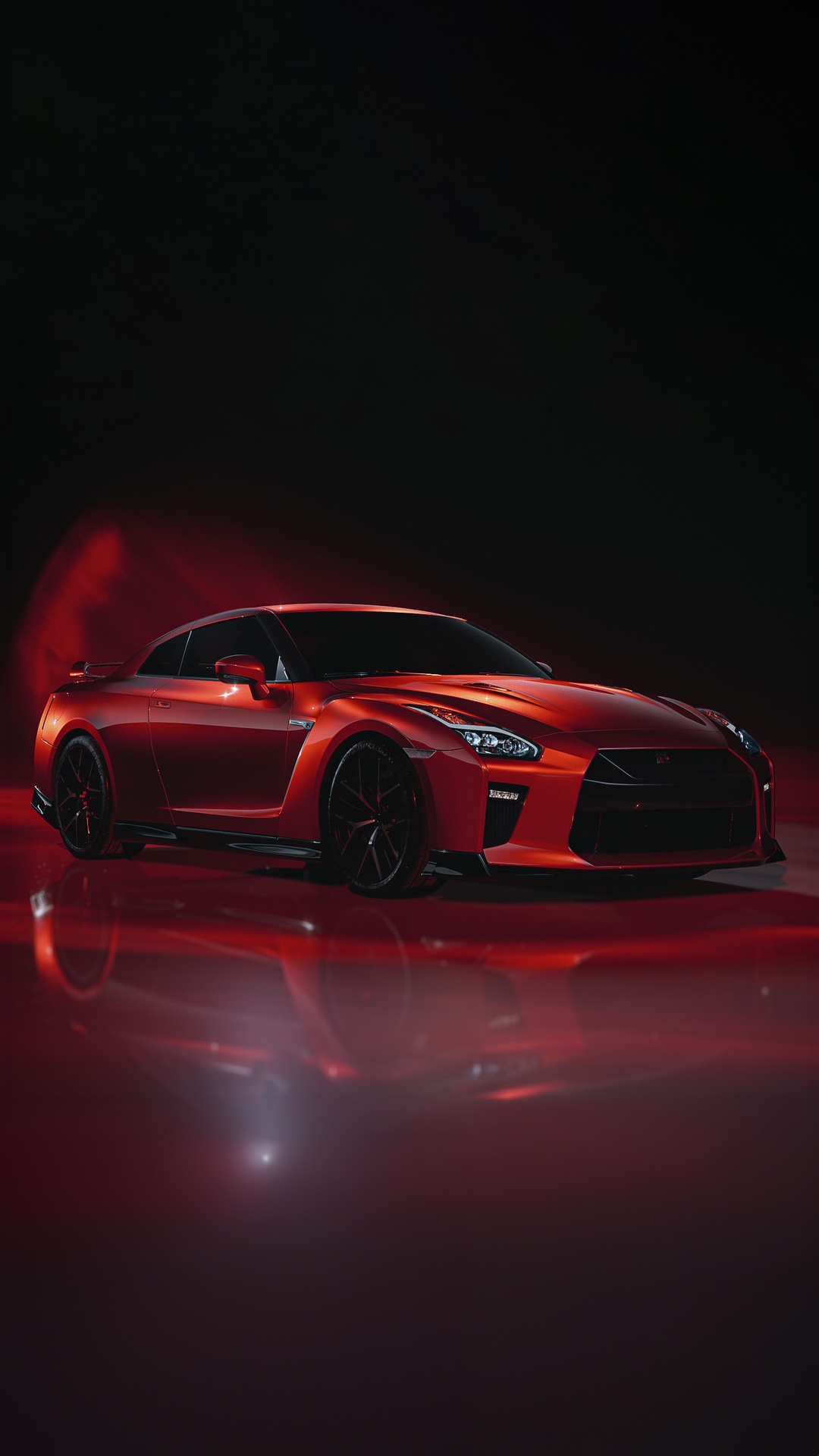 Red Nissan GT-R sports car HD Phone Wallpaper