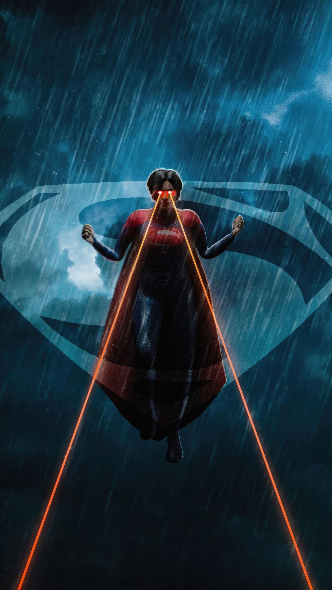 Sasha Calle as Supergirl with heat vision HD Phone Wallpaper