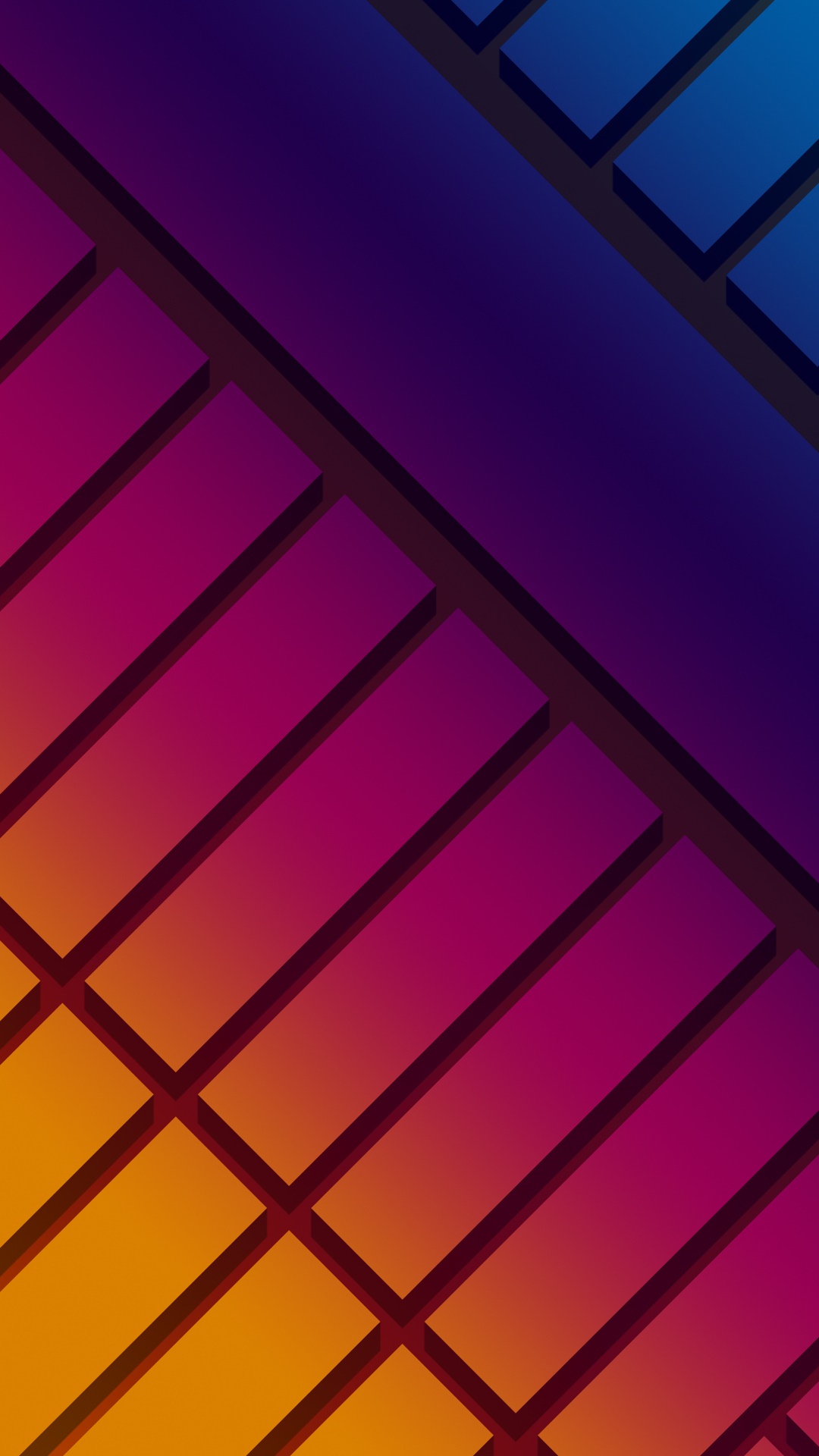 Abstract gradient rectangles on a dark background HD Phone Wallpaper