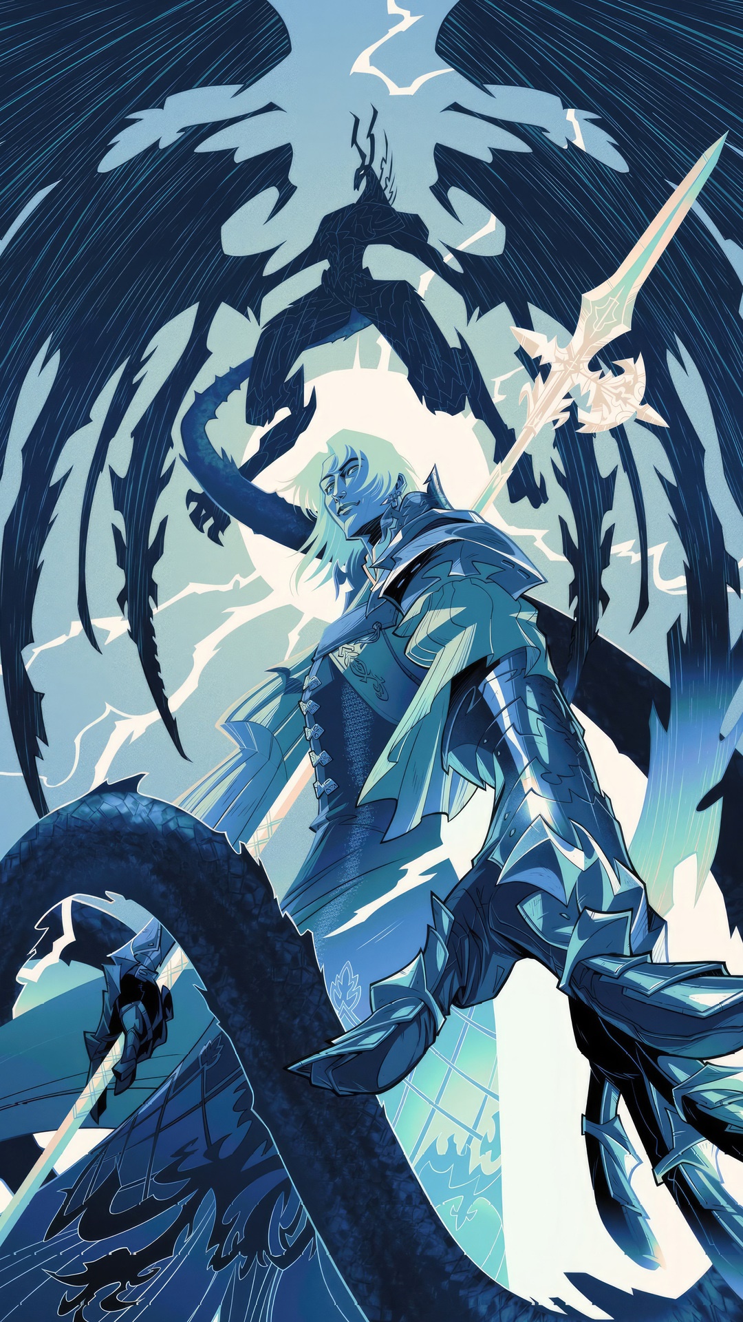 Final Fantasy XVI: Clive and Ifrit HD Phone Wallpaper