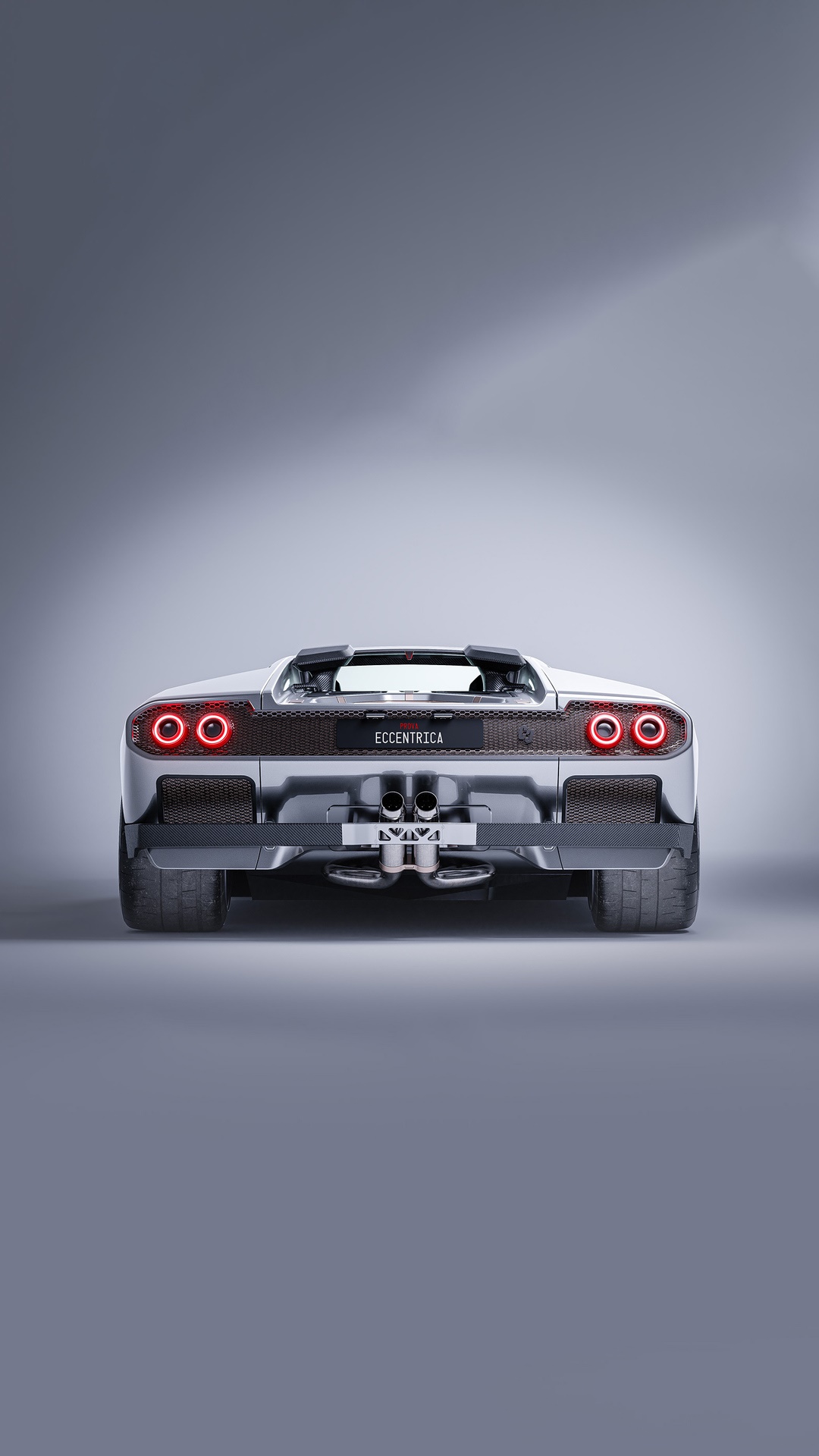 Eccentrica Lamborghini Diablo Restomod Rear View HD Phone Wallpaper