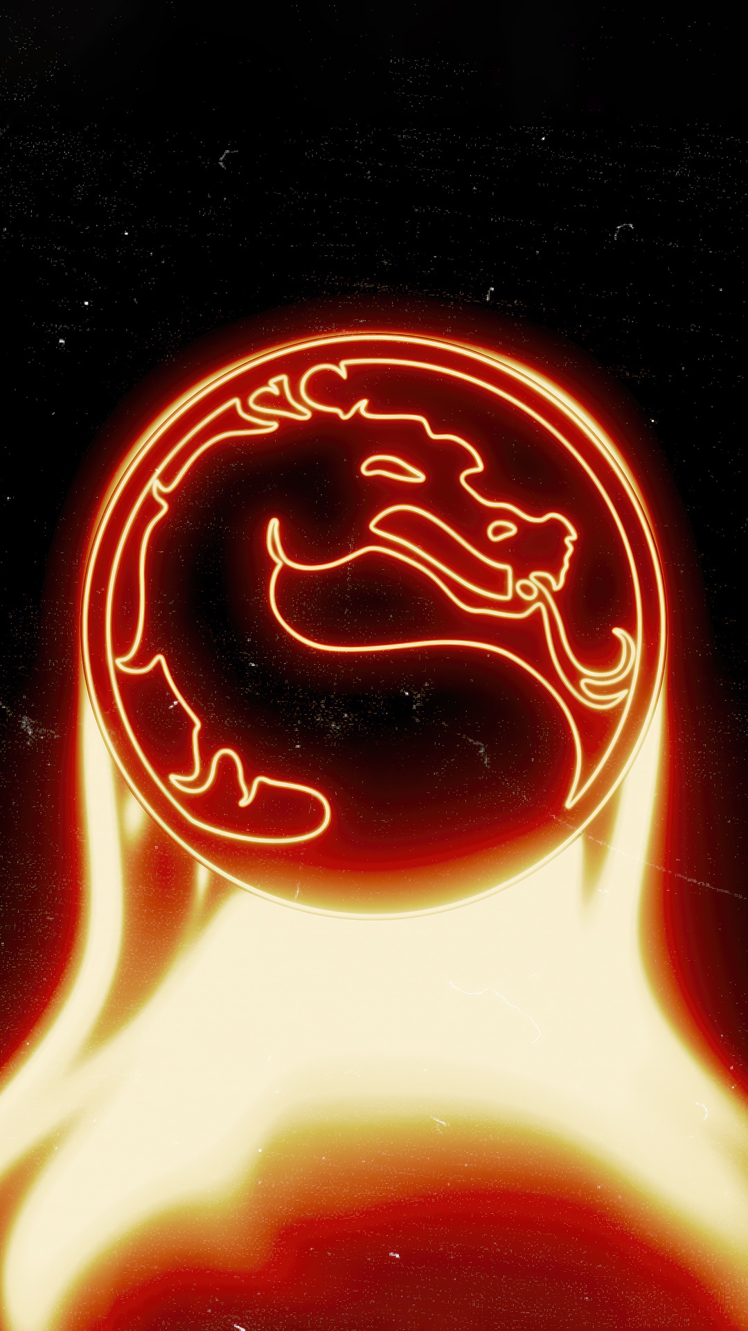Mortal Kombat Logo Neon HD Phone Wallpaper