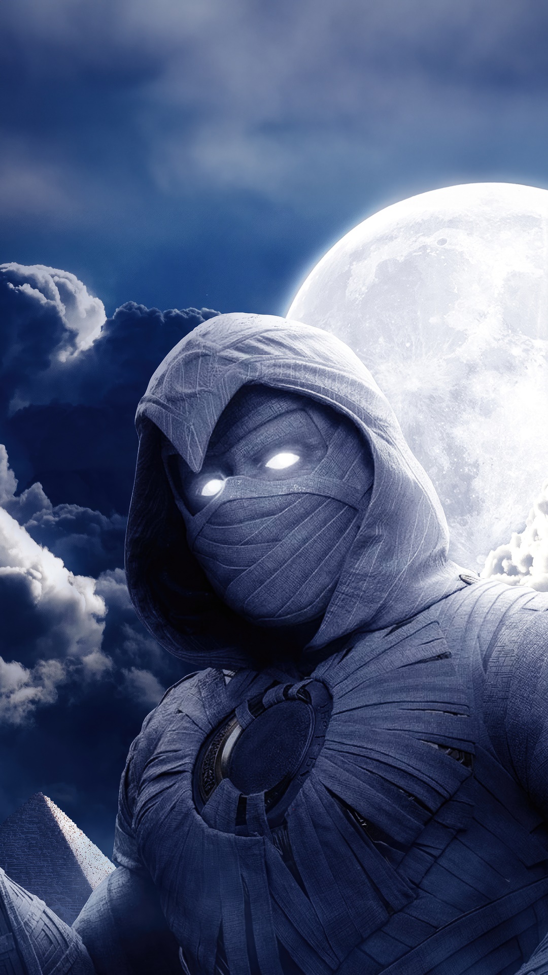 Moon Knight in front of the moon HD Phone Wallpaper
