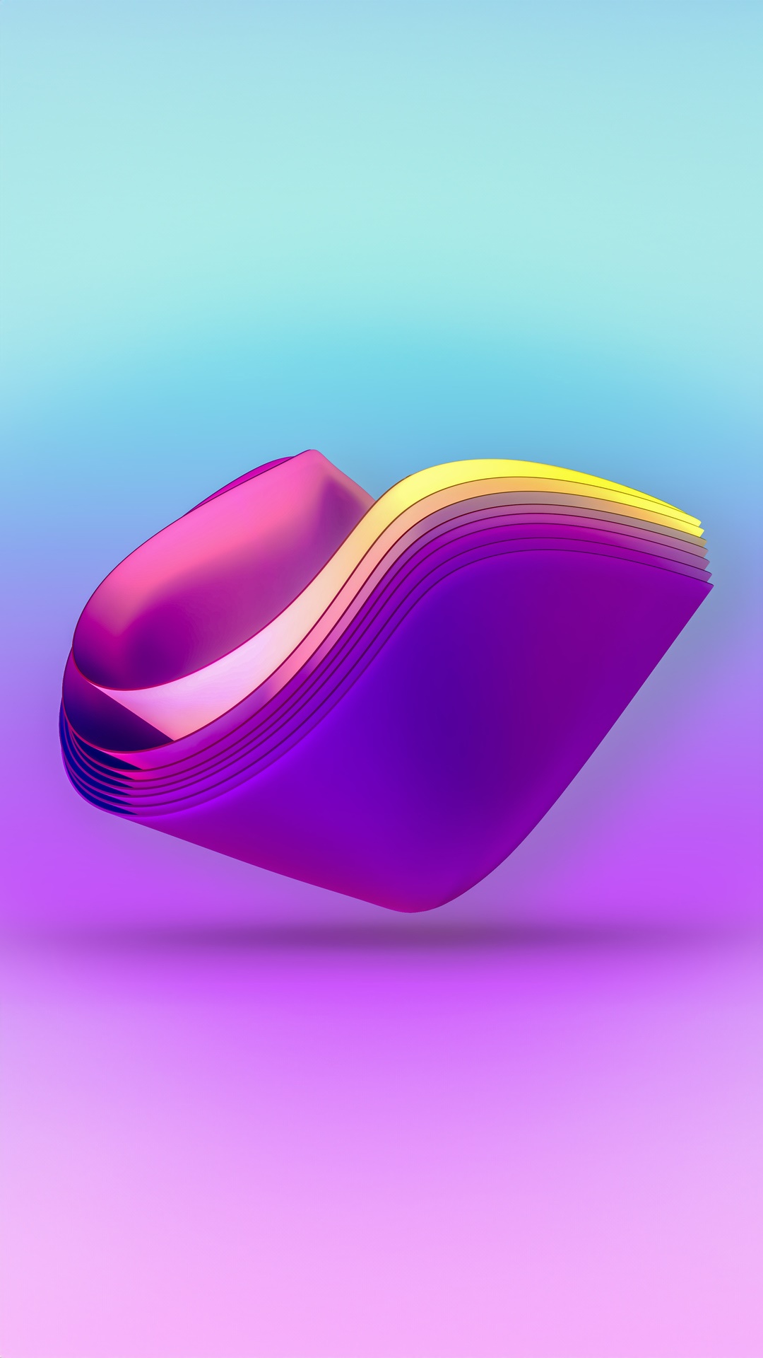 Abstract digital art with purple and yellow gradient HD Phone Wallpaper