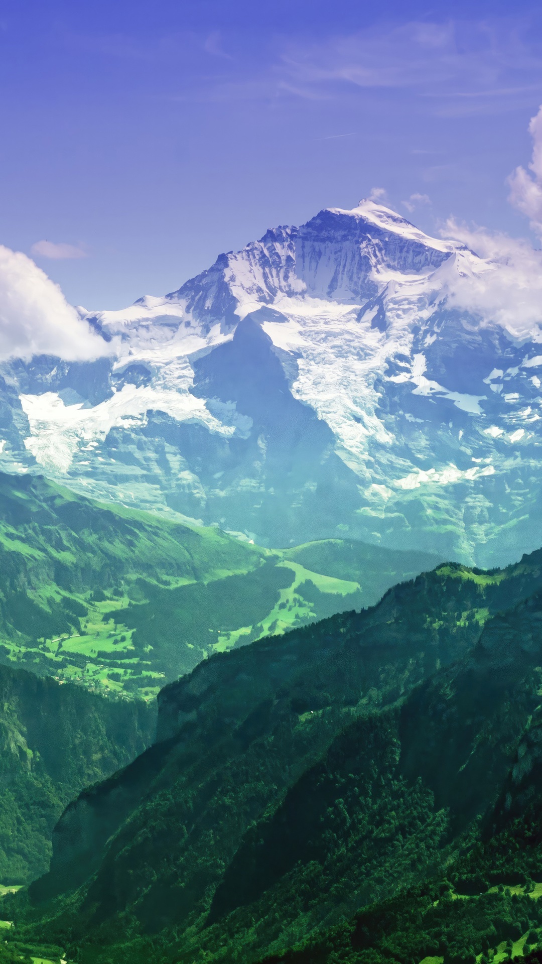 Snow-capped Alps mountains in Switzerland HD Phone Wallpaper