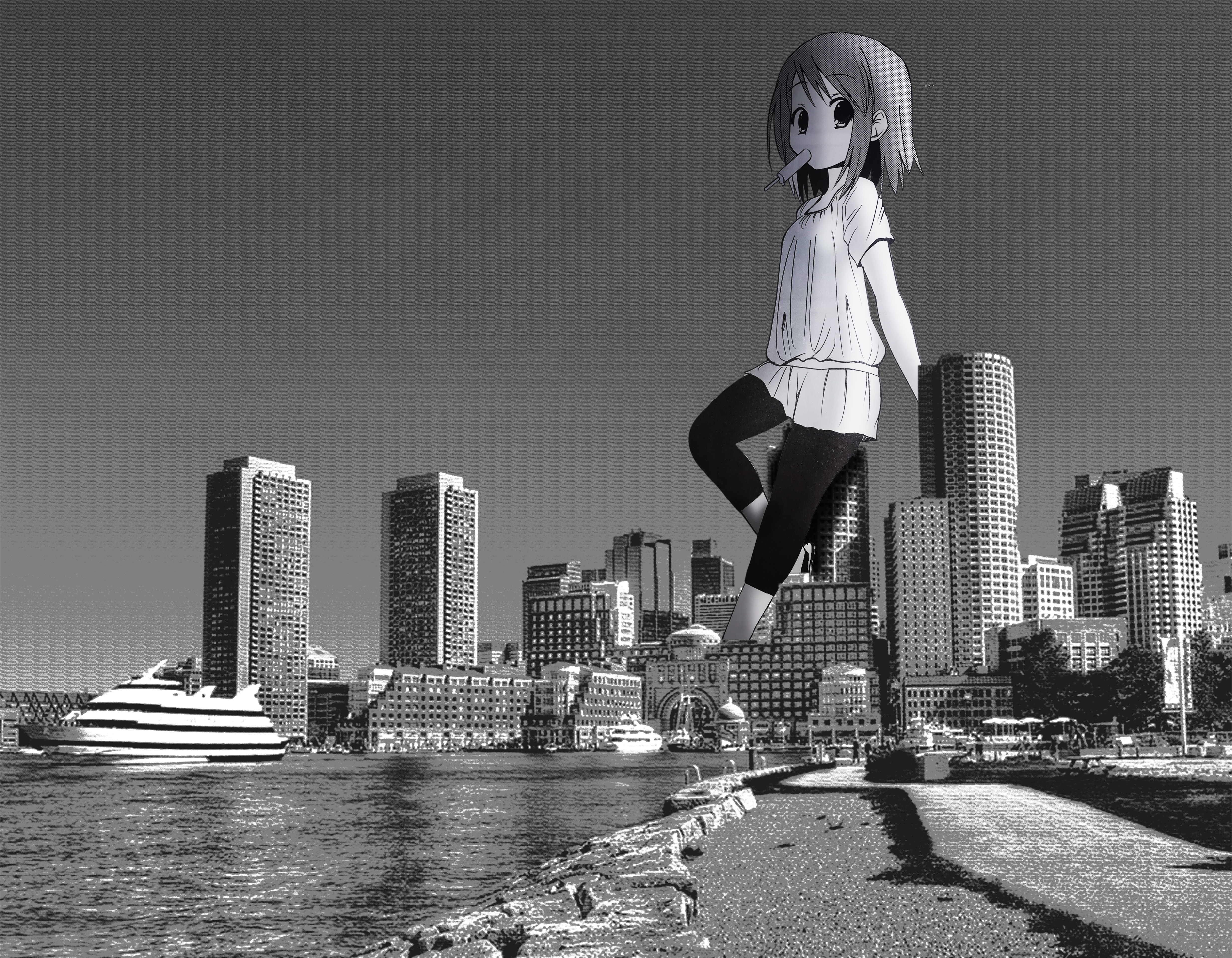 Yui Hirasawa in Boston 4K HD Wallpaper