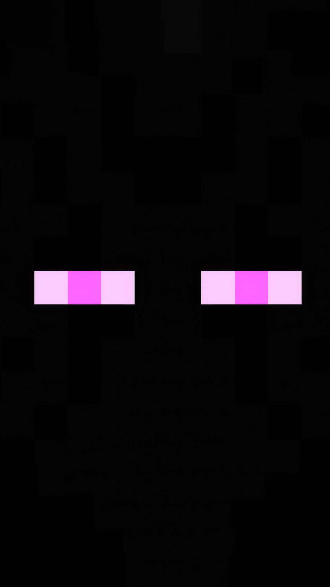 Minecraft Enderman Face Close-up HD Phone Wallpaper