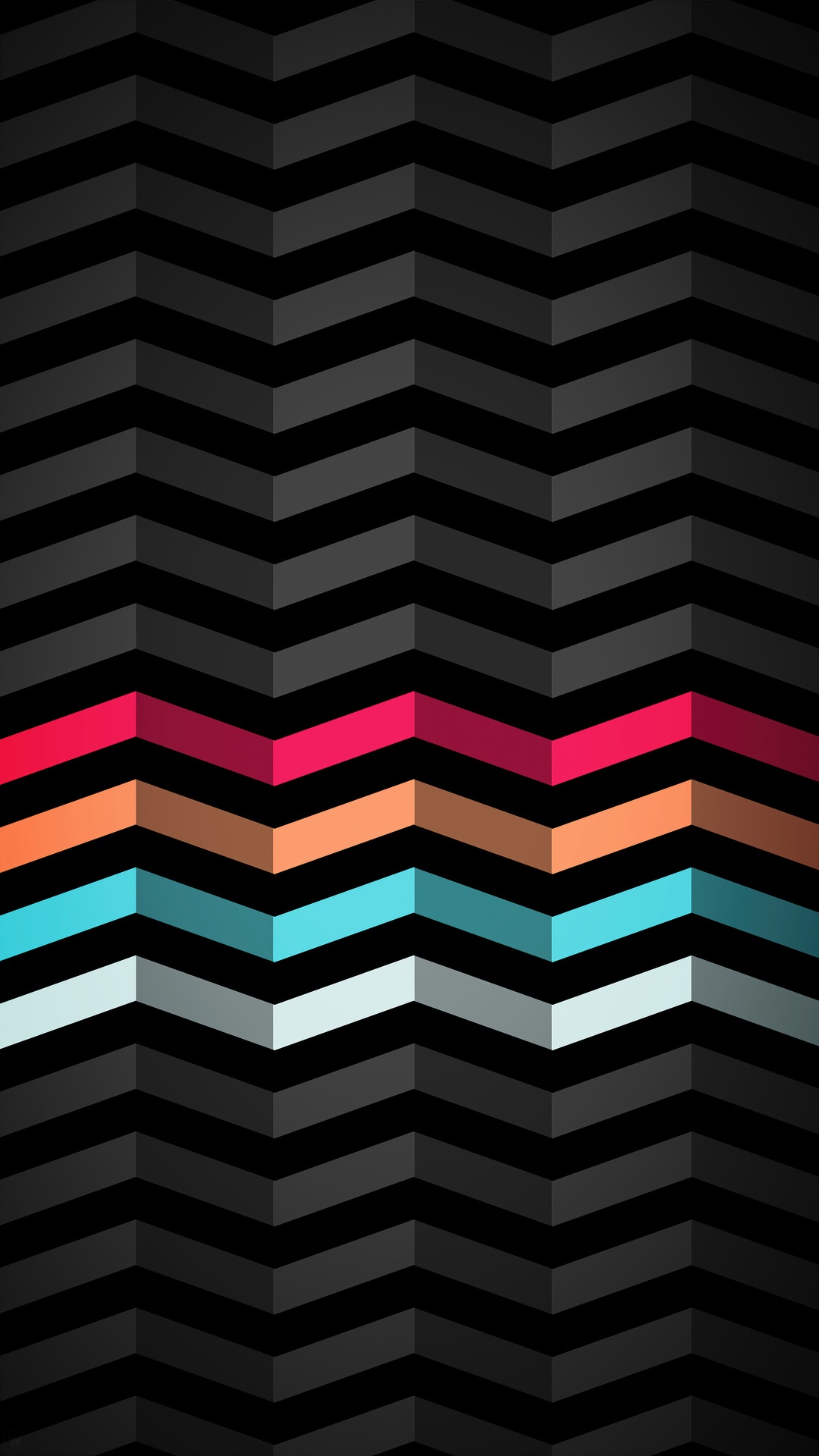 Abstract digital art with chevron pattern HD Phone Wallpaper
