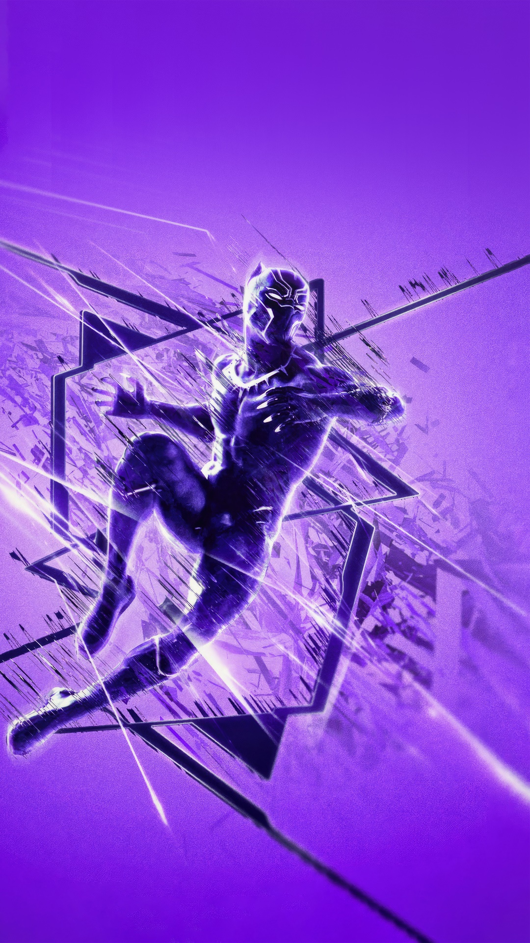 Black Panther in Digital Art Style HD Phone Wallpaper